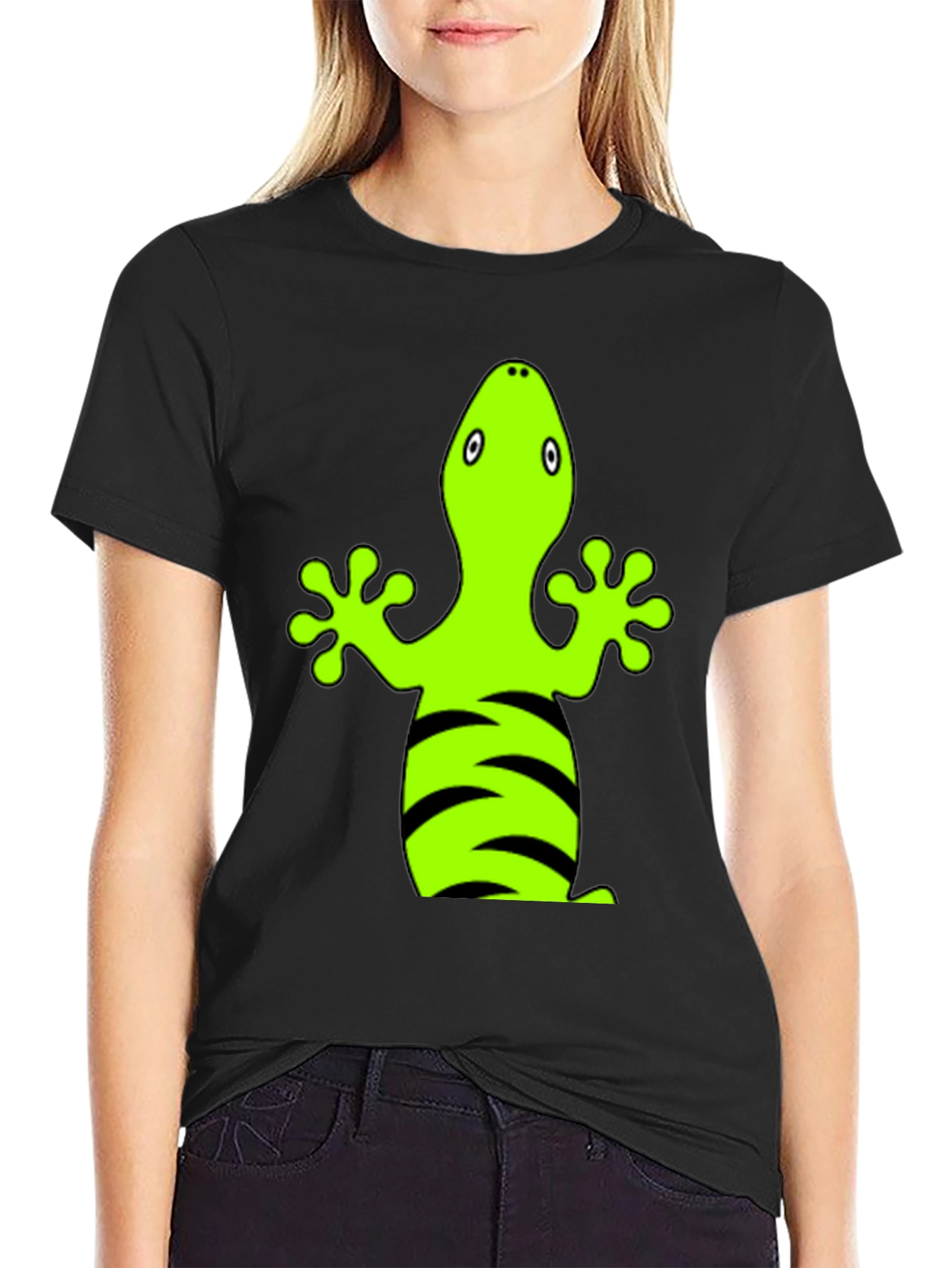 Gecko Graphic Tee - Funky Lizard Print T-Shirt