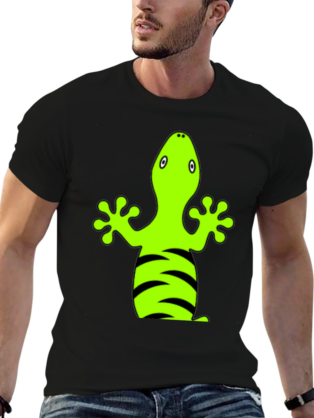 Gecko Graphic Tee - Funky Lizard Print T-Shirt