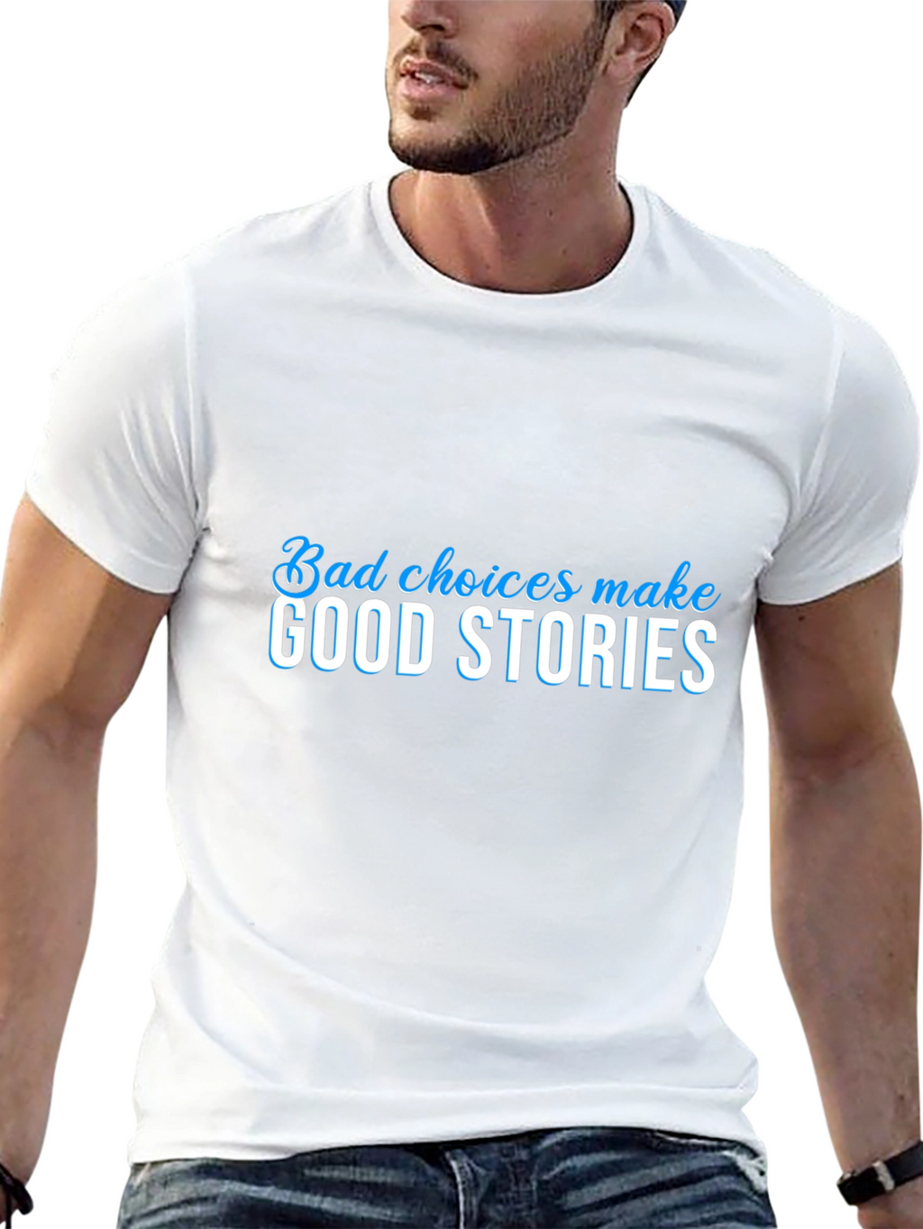Bad Choices Make Good Stories Black Graphic Tee