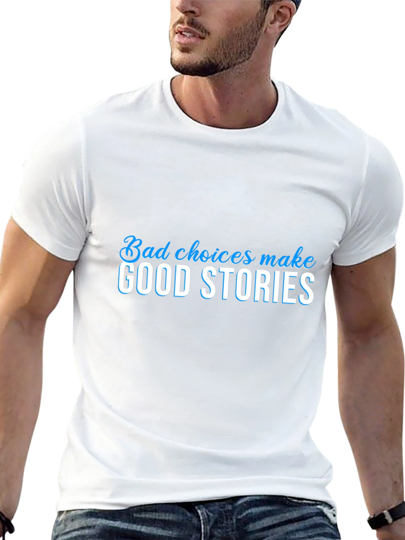 Bad Choices Make Good Stories Black Graphic Tee