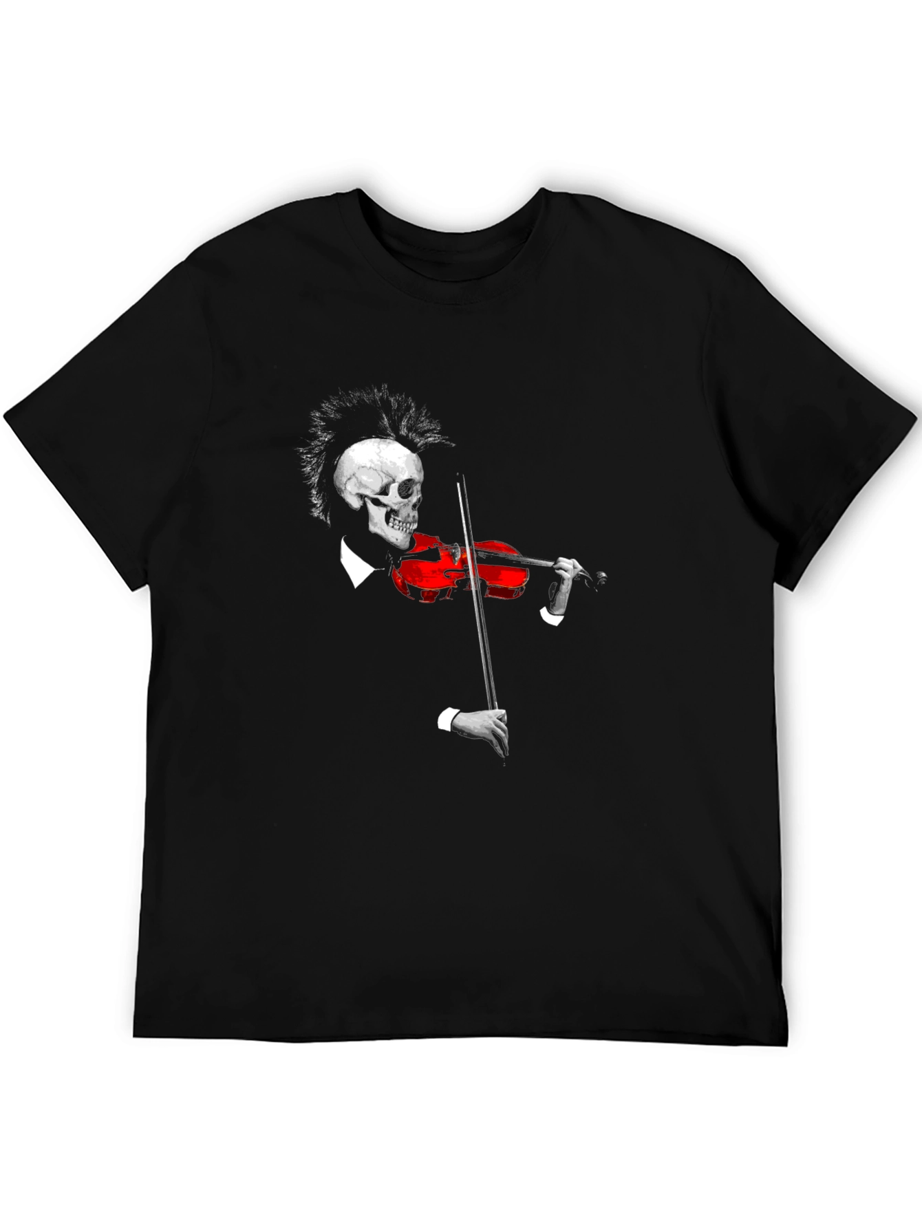 Skull Violinist Black T-Shirt