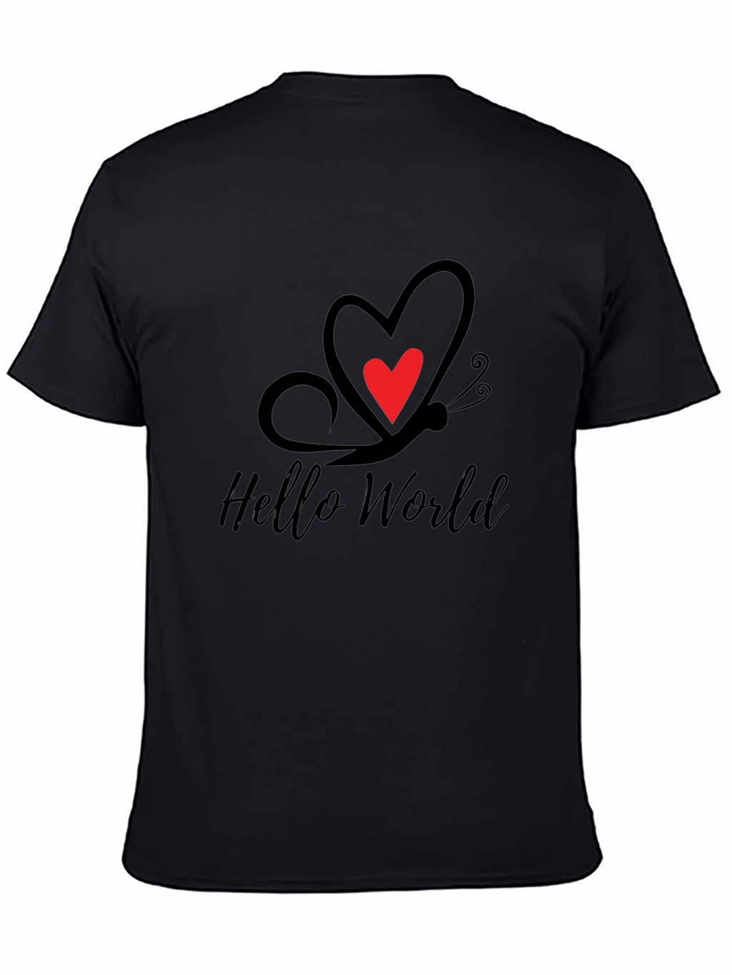 Hello World Butterfly Heart Tee