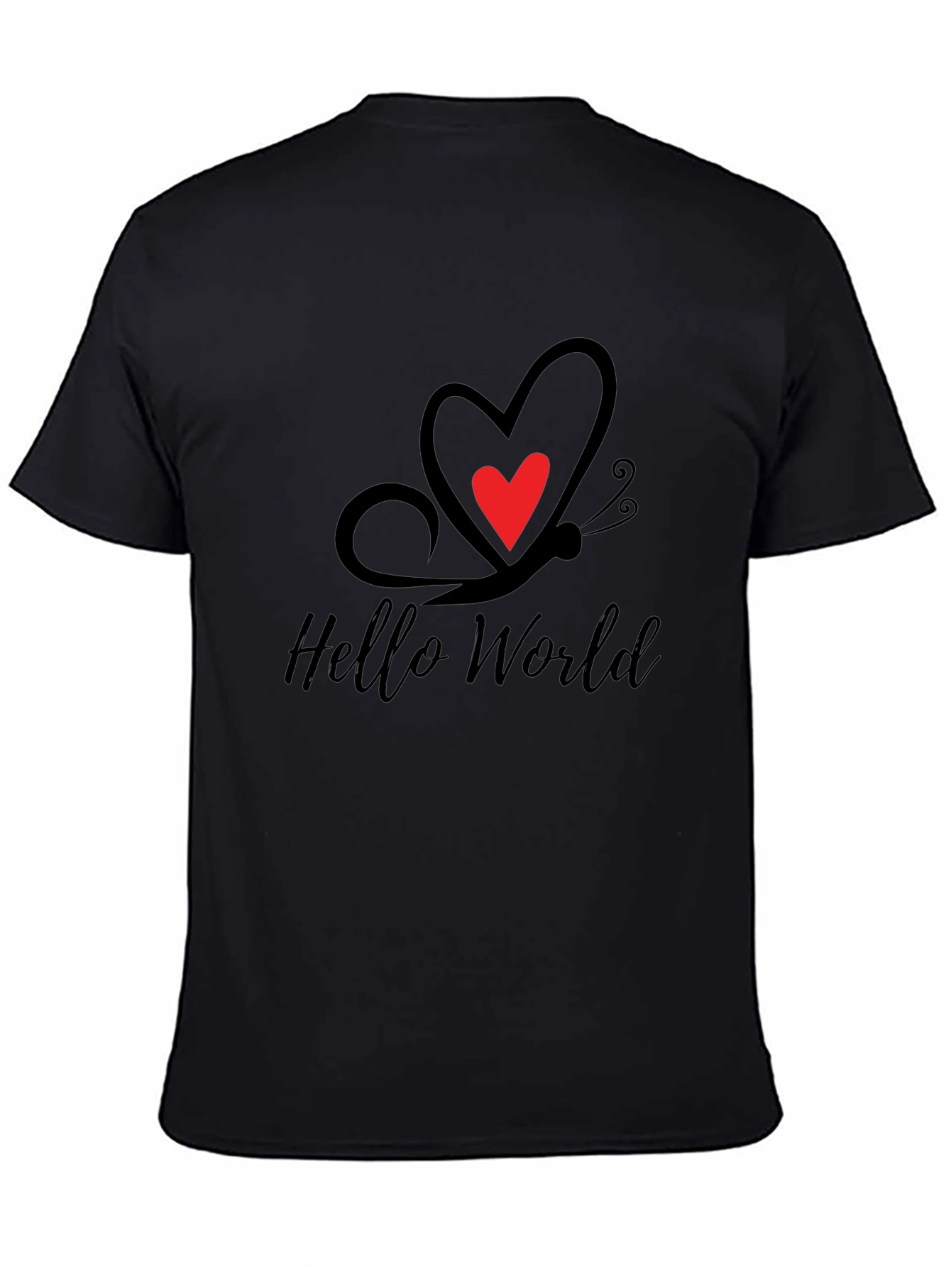 Hello World Butterfly Heart Tee