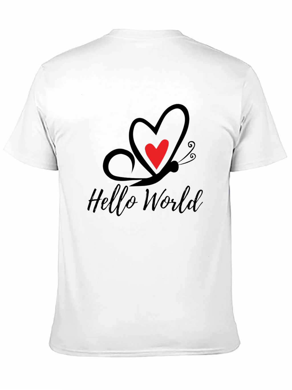 Hello World Butterfly Heart Tee