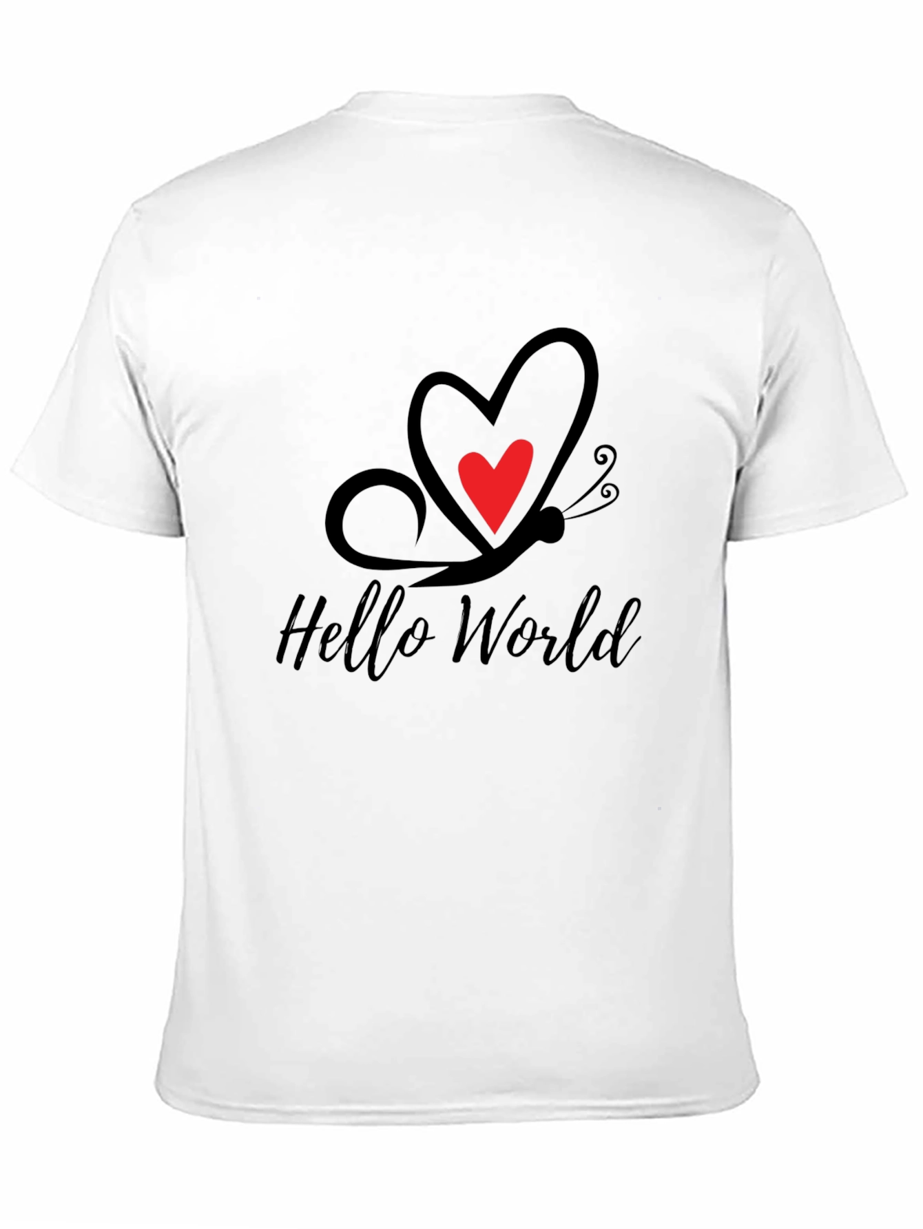 Hello World Butterfly Heart Tee