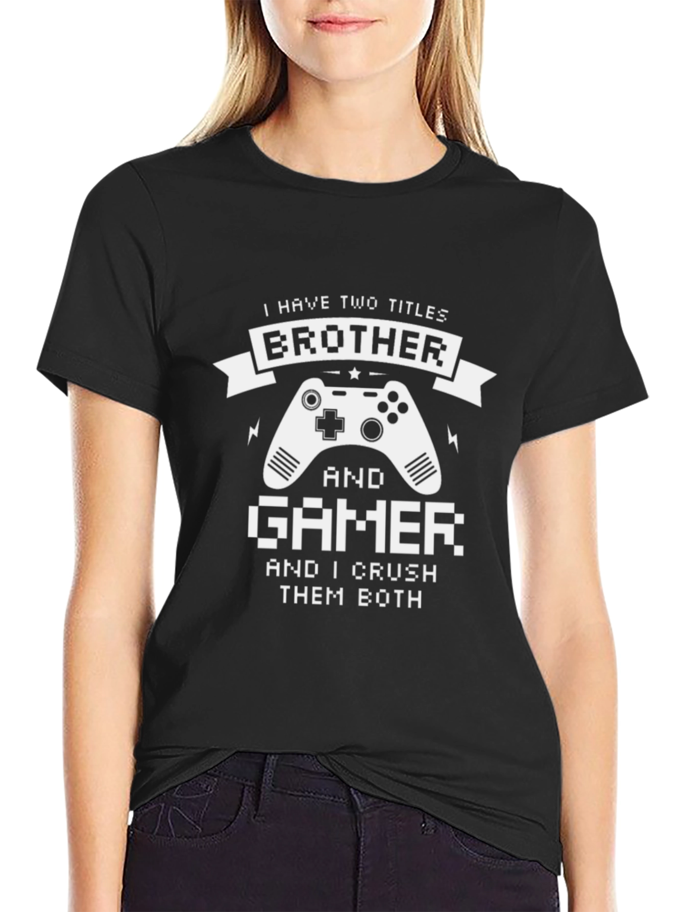 Brother Gamer T-Shirt - Crush Them Both!