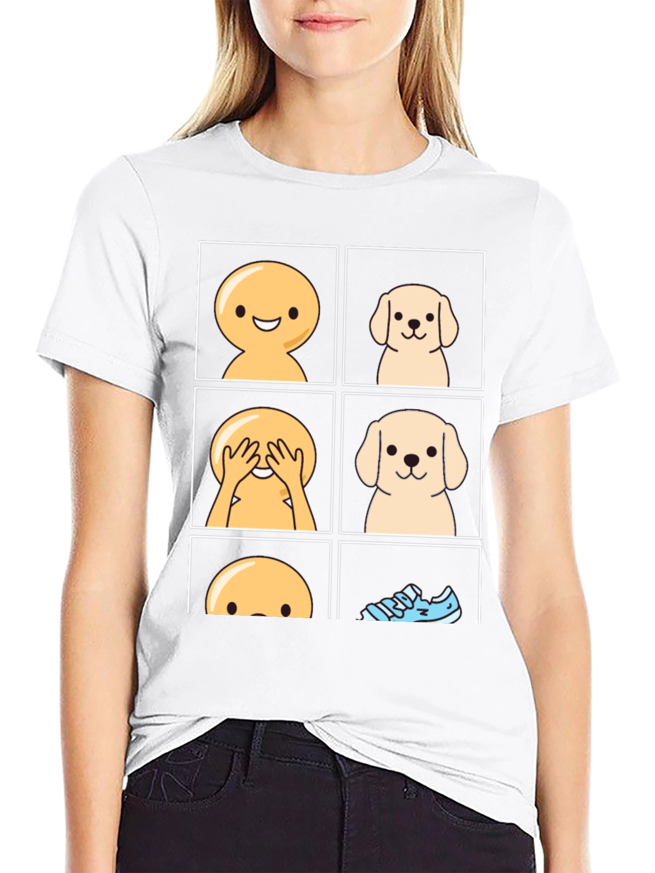 Peek-a-boo Dog Graphic T-Shirt - Funny Pet Lover Tee