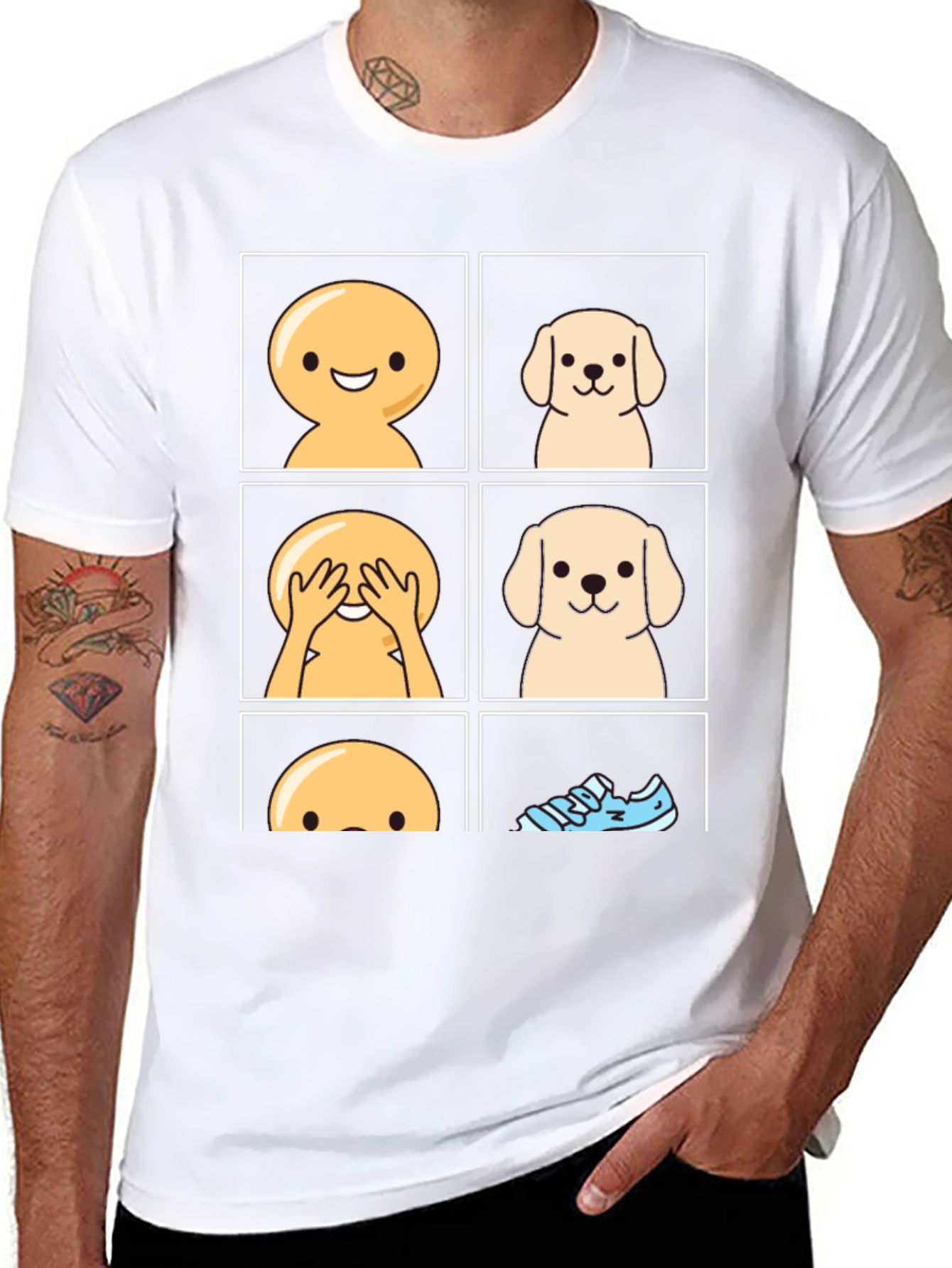 Peek-a-boo Dog Graphic T-Shirt - Funny Pet Lover Tee