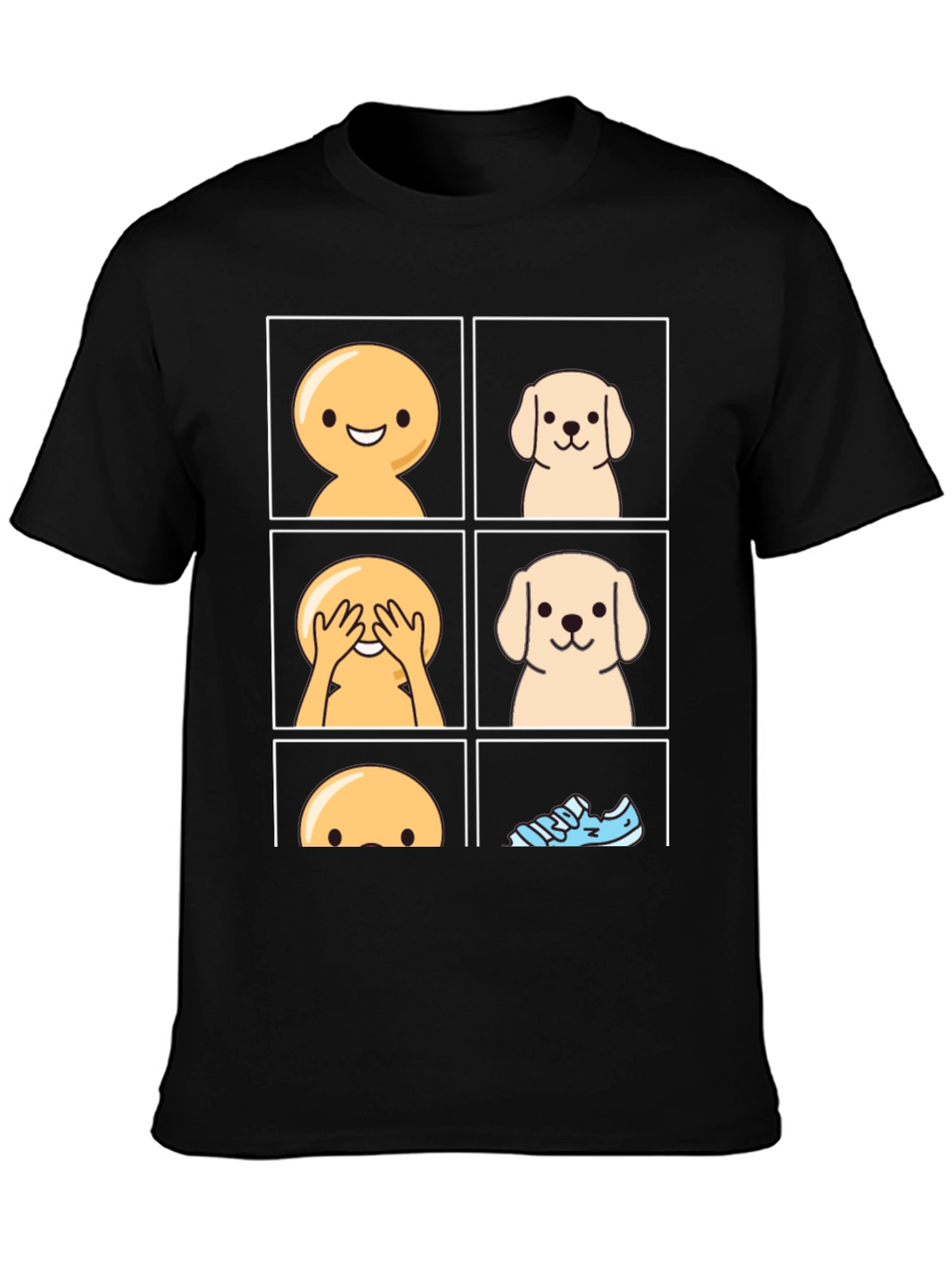 Peek-a-boo Dog Graphic T-Shirt - Funny Pet Lover Tee