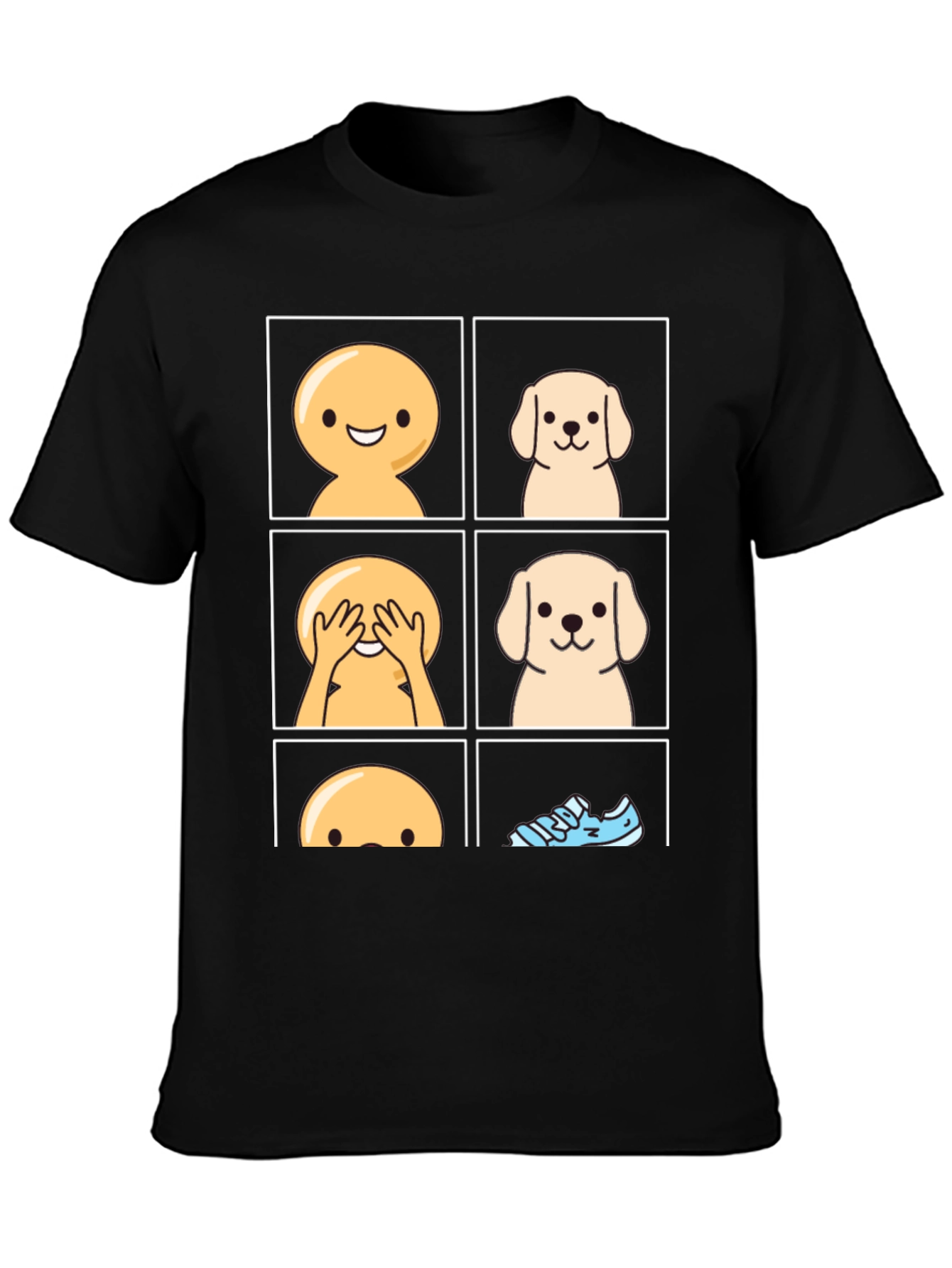 Peek-a-boo Dog Graphic T-Shirt - Funny Pet Lover Tee