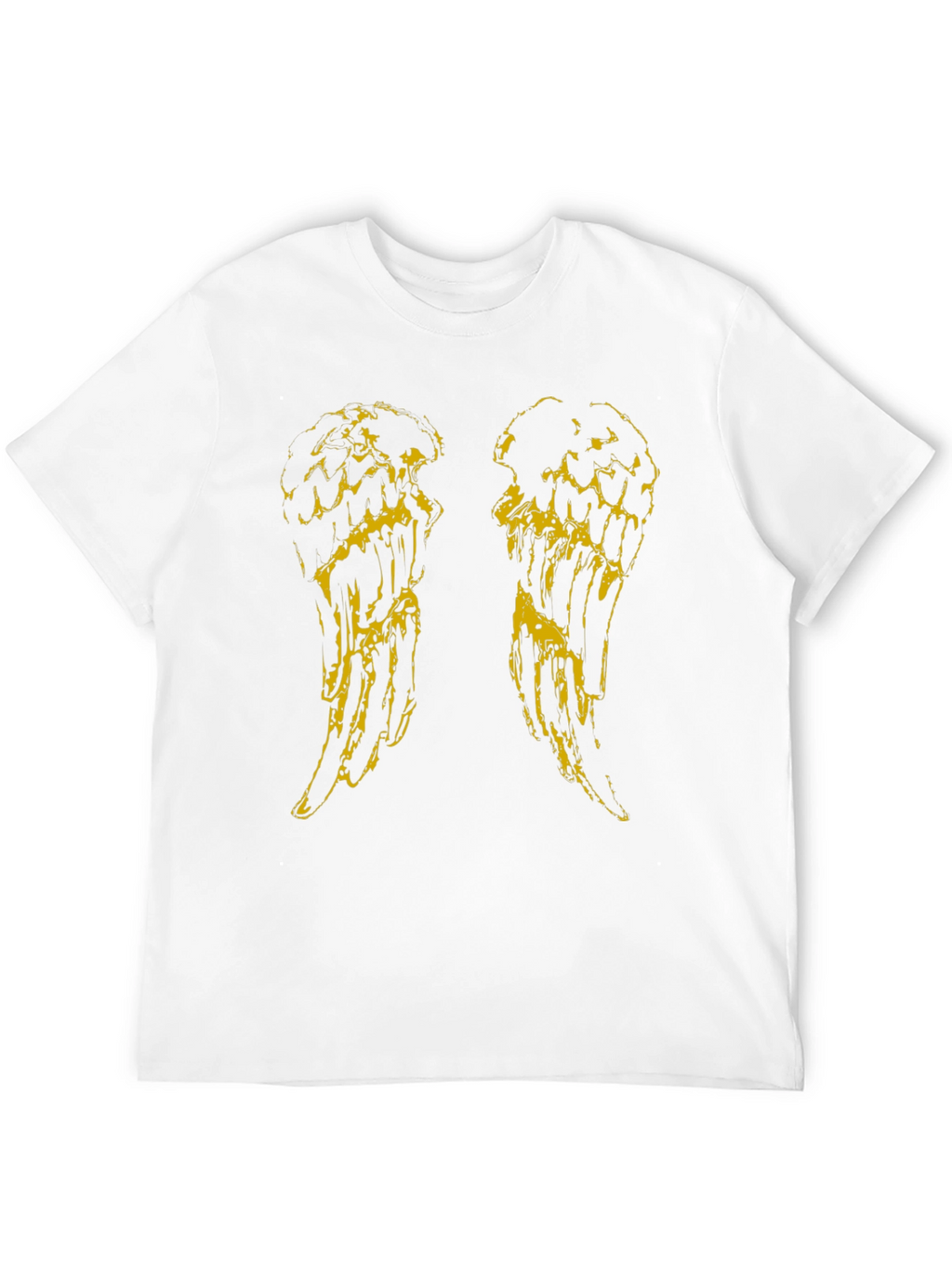 Angel Wings Graphic Tee - Black Cotton T-Shirt