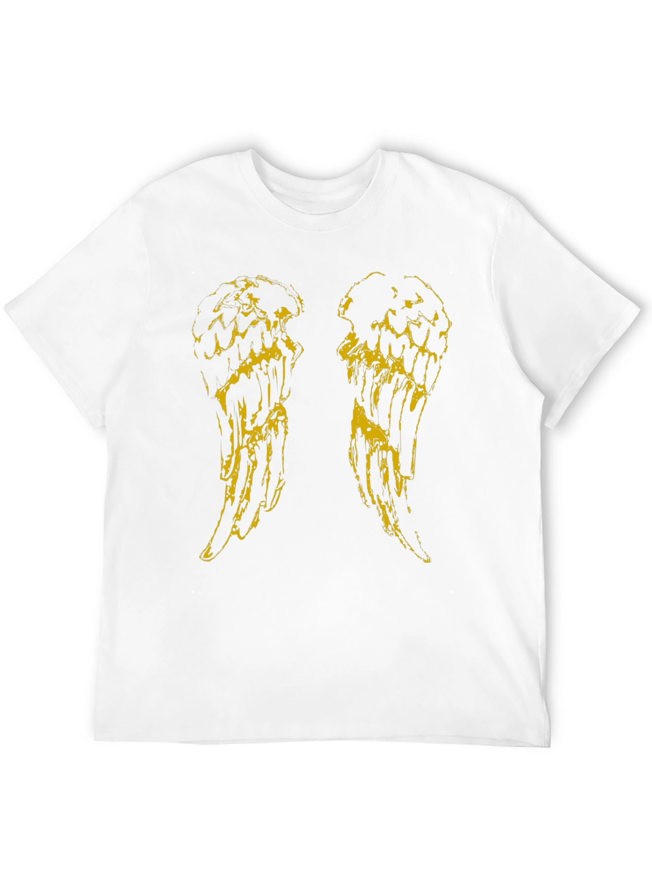 Angel Wings Graphic Tee - Black Cotton T-Shirt