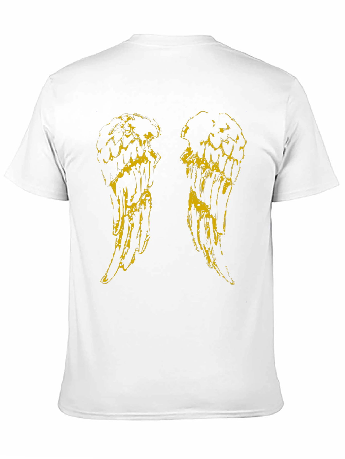 Angel Wings Graphic Tee - Black Cotton T-Shirt