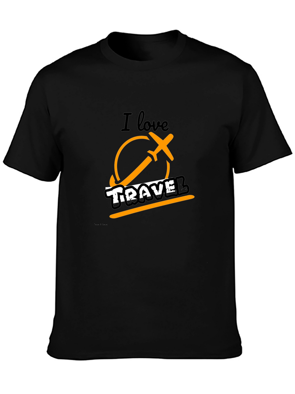 I Love Travel Black Graphic Tee
