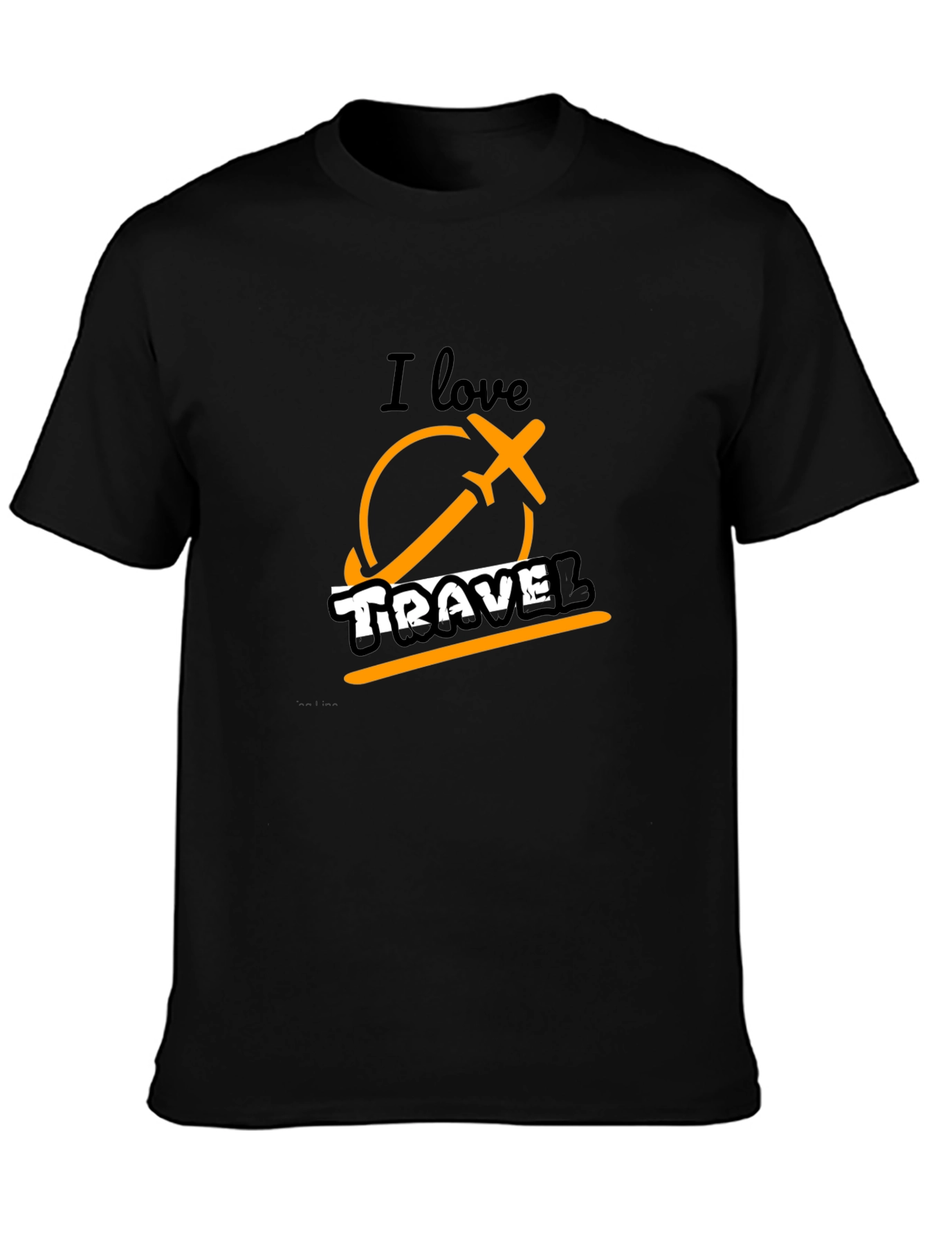 I Love Travel Black Graphic Tee