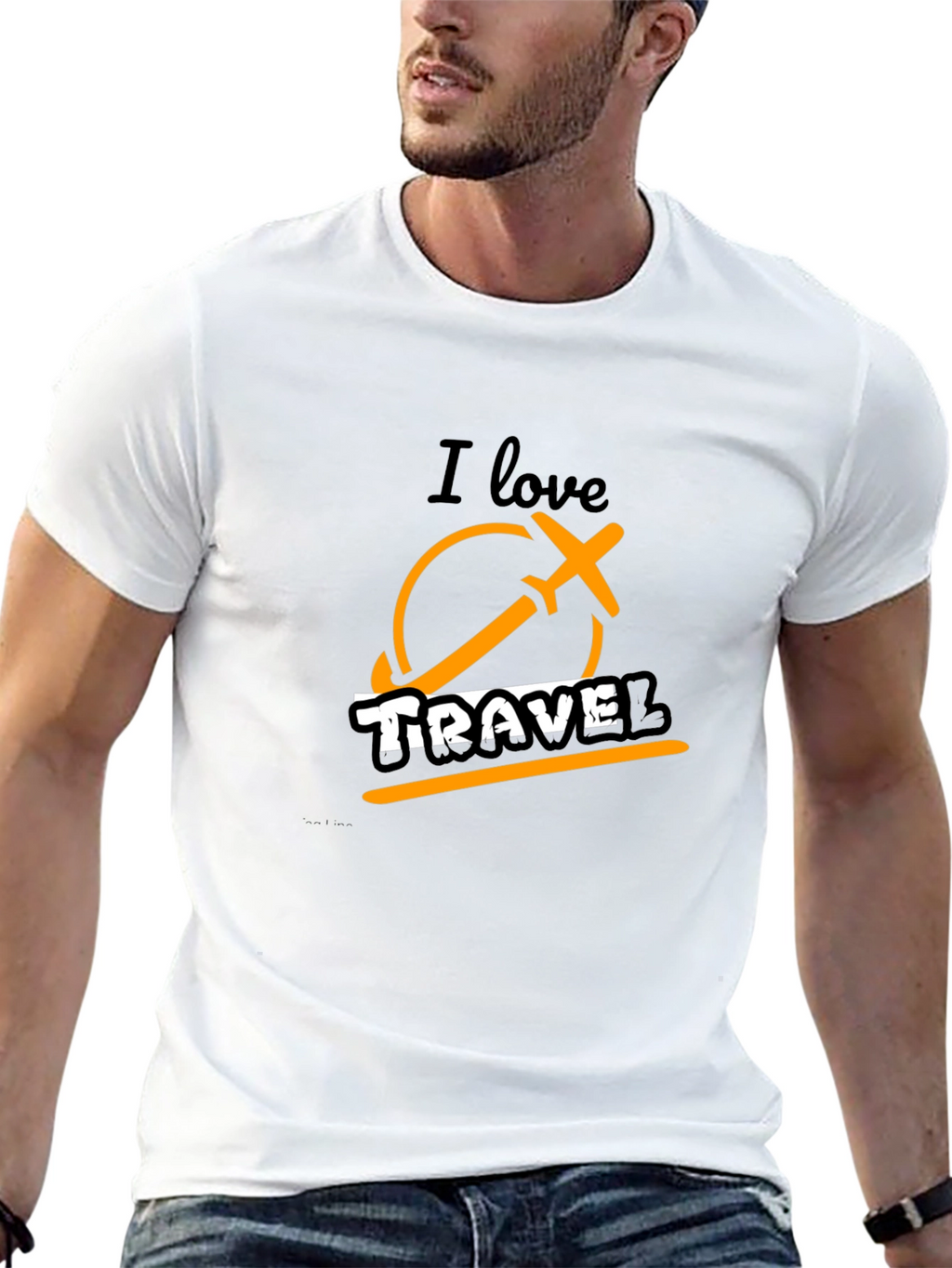 I Love Travel Black Graphic Tee