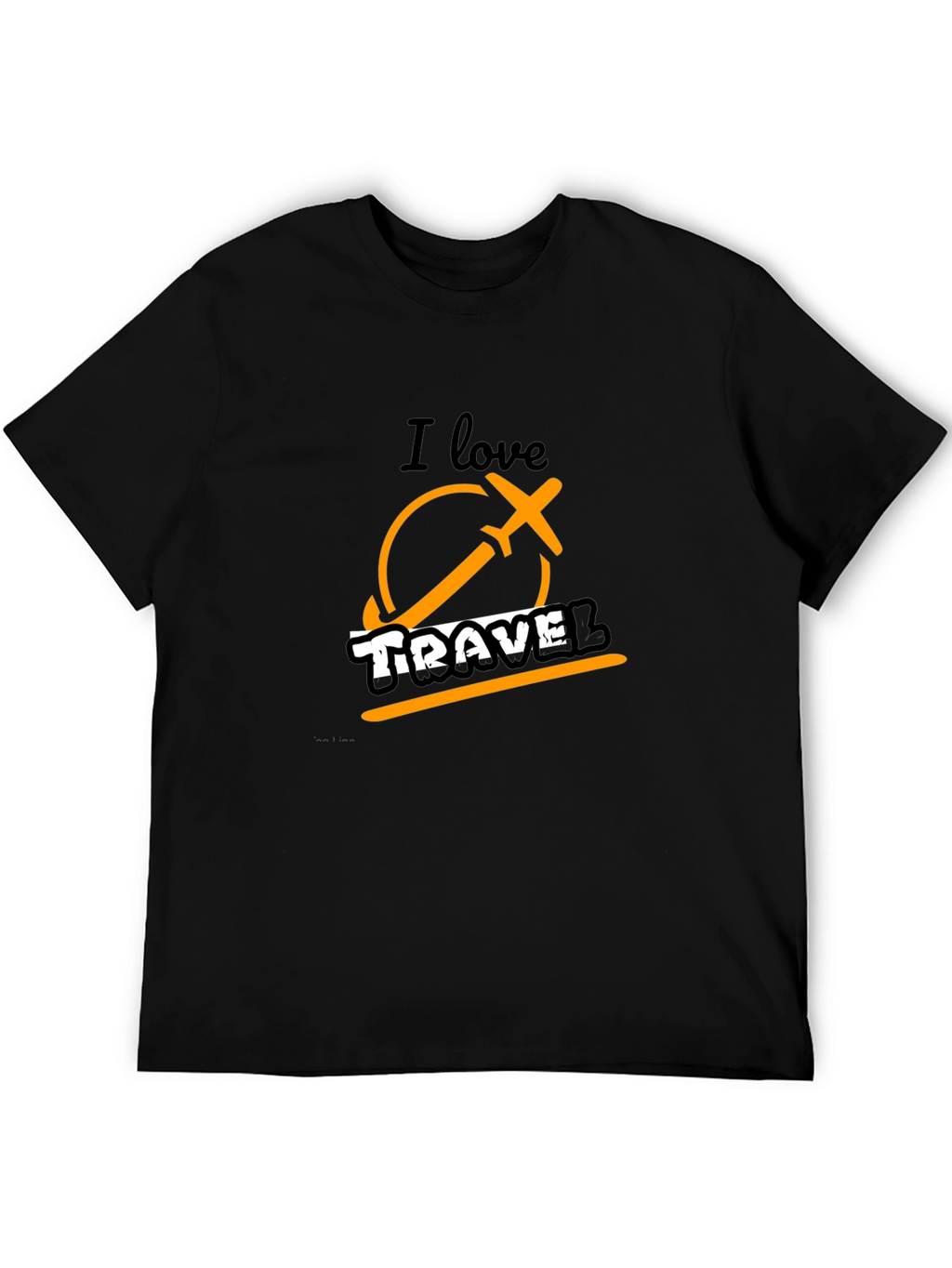 I Love Travel Black Graphic Tee