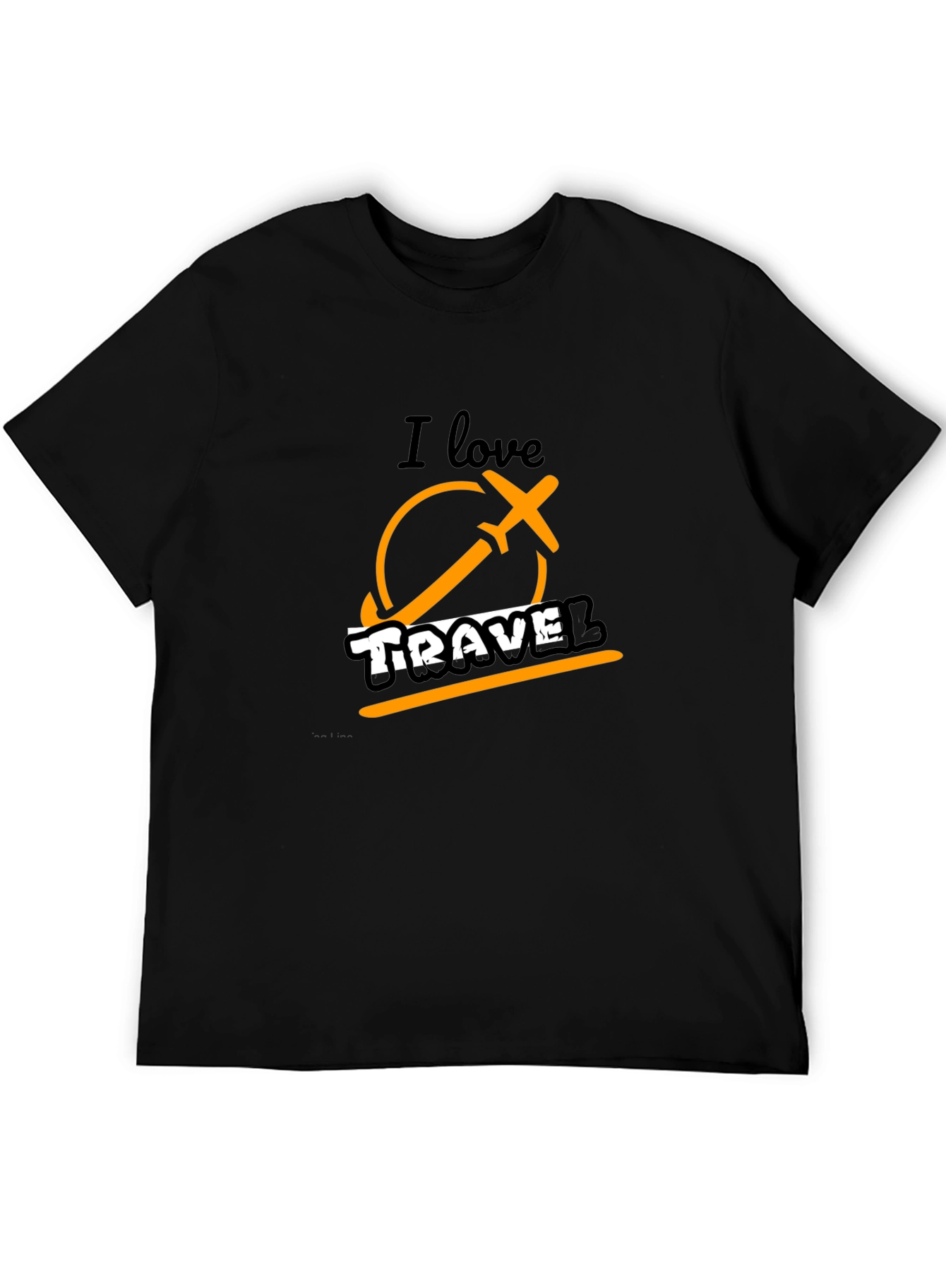 I Love Travel Black Graphic Tee