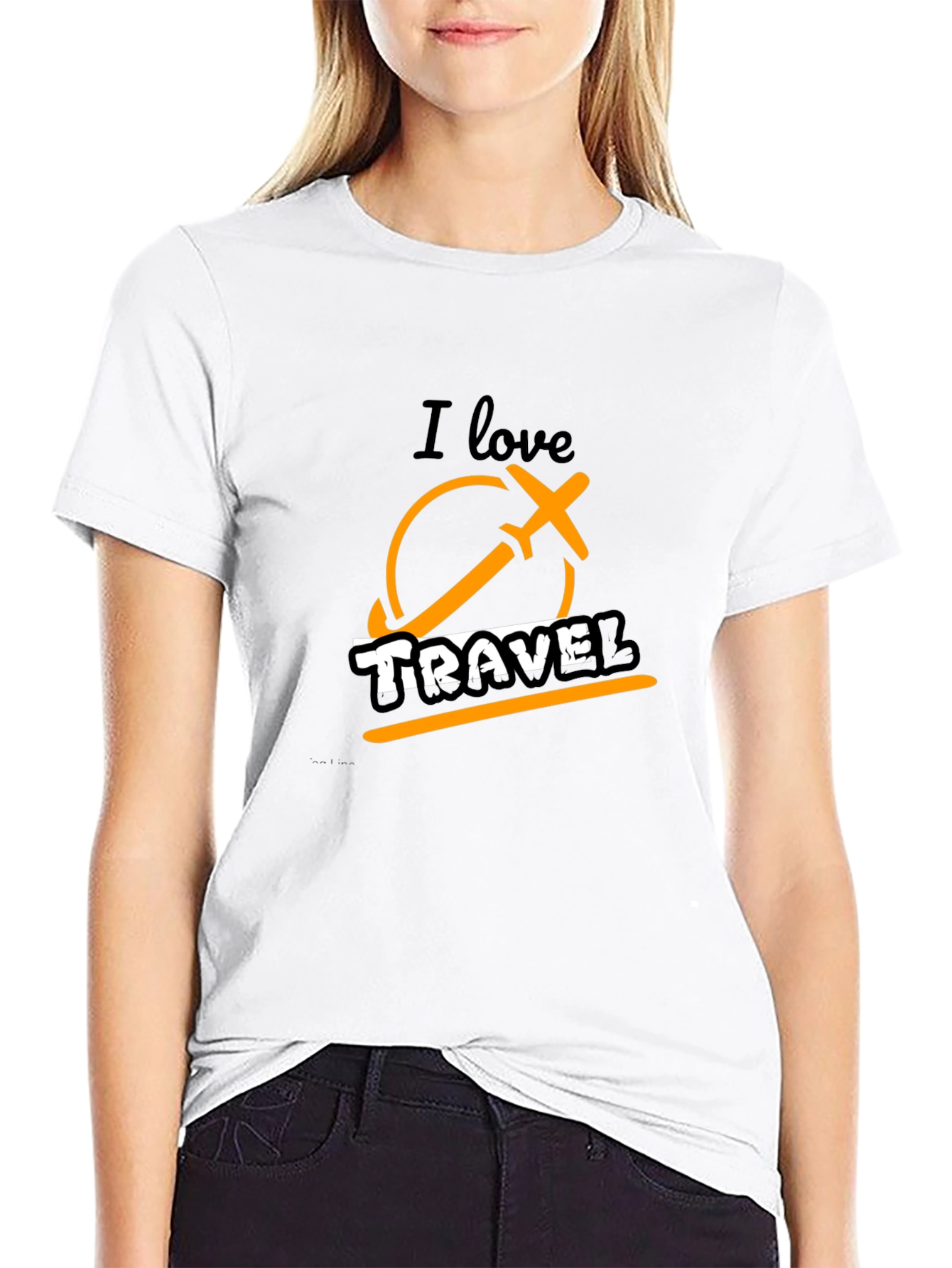 I Love Travel Black Graphic Tee
