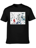 Abstract Art Print Black T-Shirt