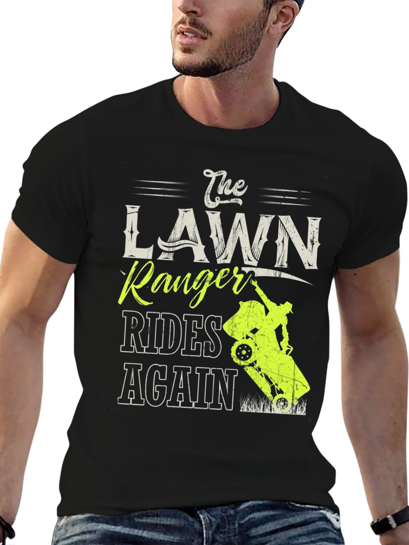 The Lawn Ranger Rides Again T-Shirt - Black