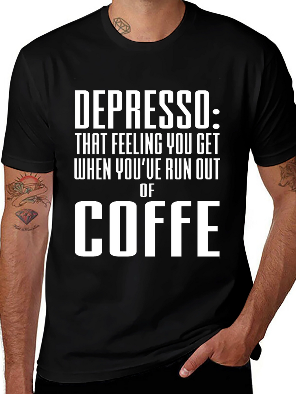 Depresso Coffee Lover Humor T-Shirt
