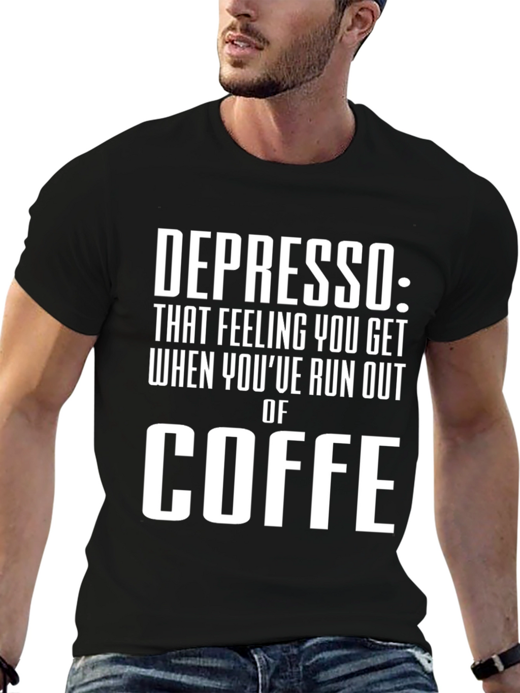 Depresso Coffee Lover Humor T-Shirt
