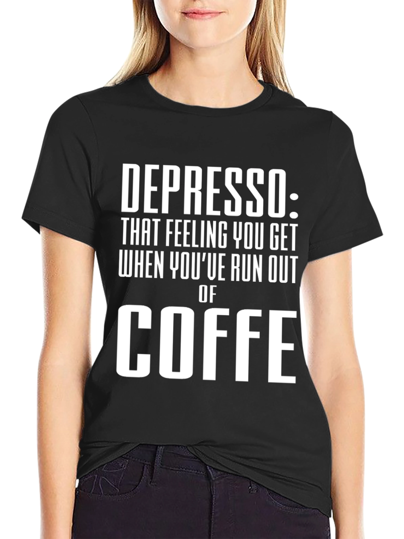 Depresso Coffee Lover Humor T-Shirt