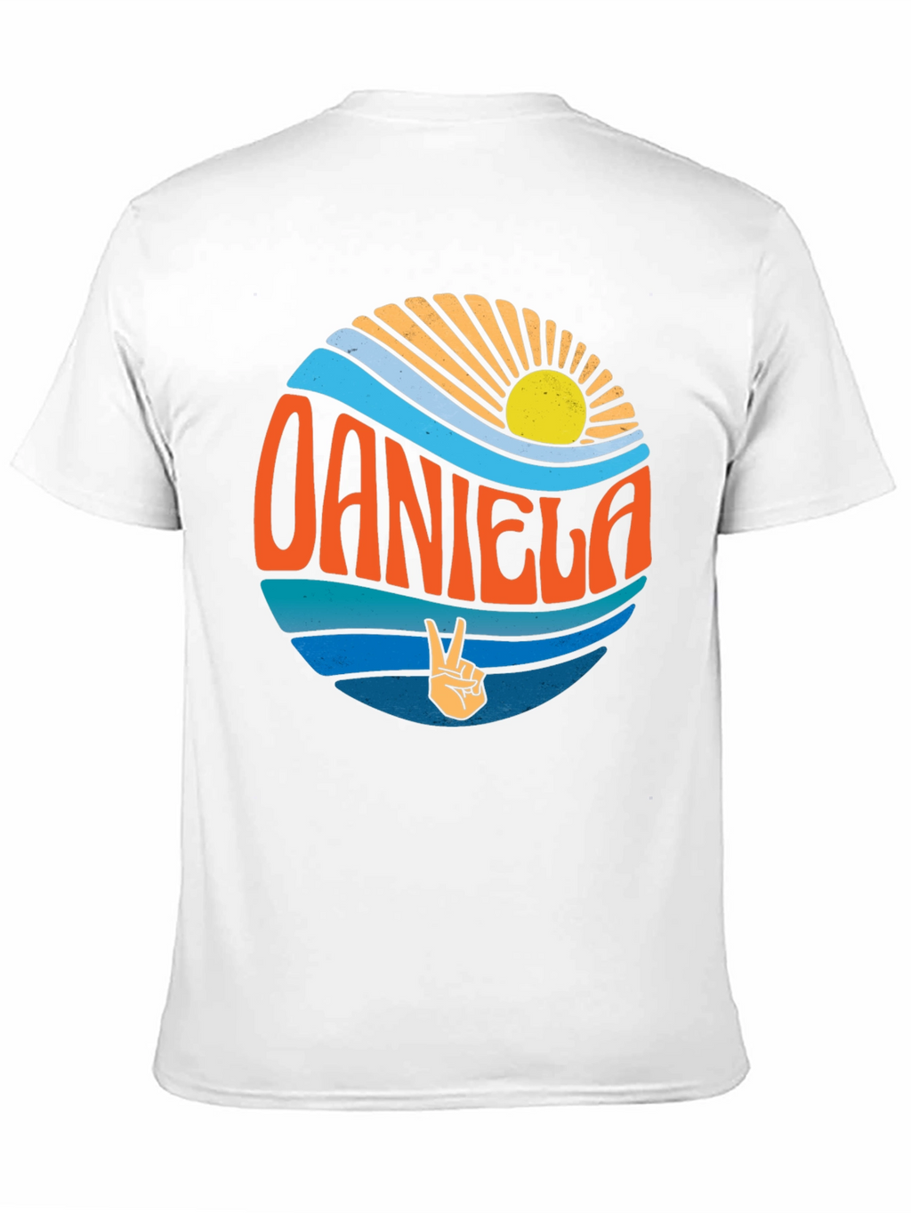 Retro Sunset Personalized Name T-Shirt