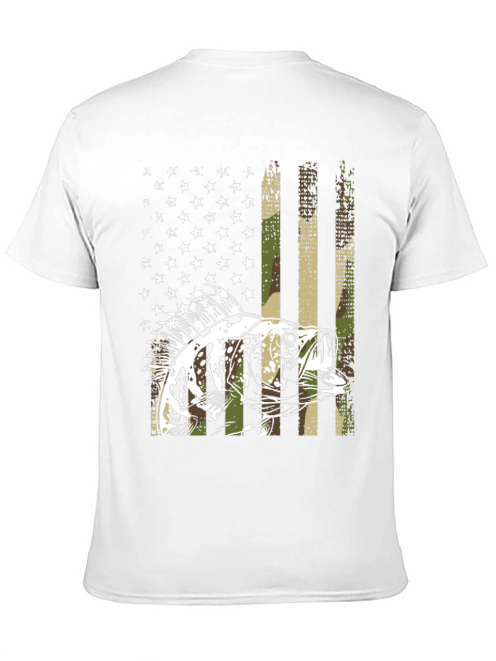 American Flag Bass Camo T-Shirt