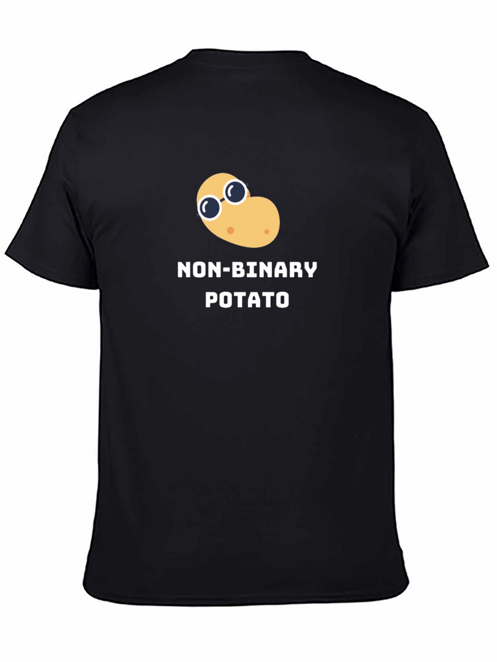 Non-Binary Potato Graphic Tee - Black Unisex T-Shirt