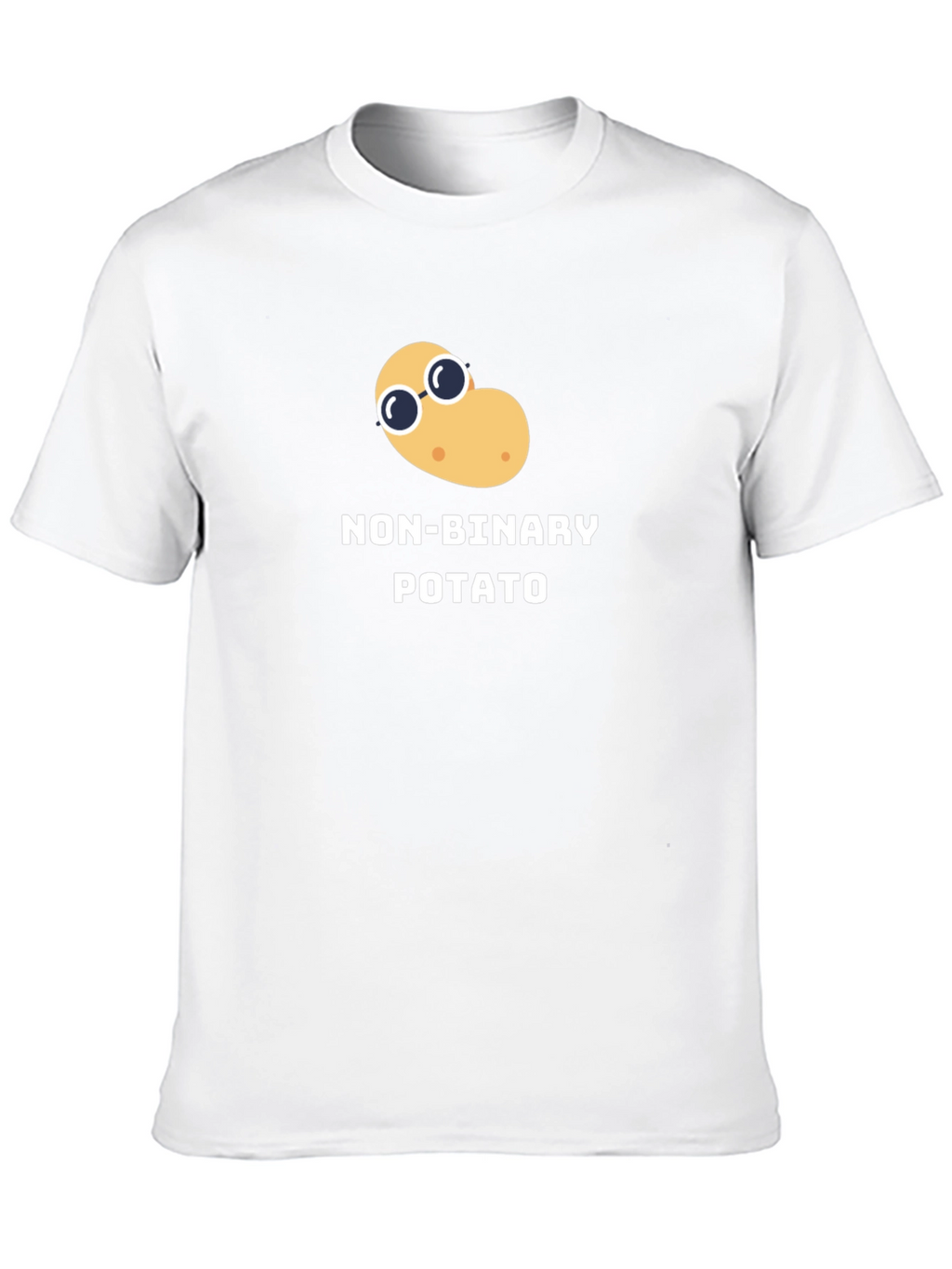 Non-Binary Potato Graphic Tee - Black Unisex T-Shirt