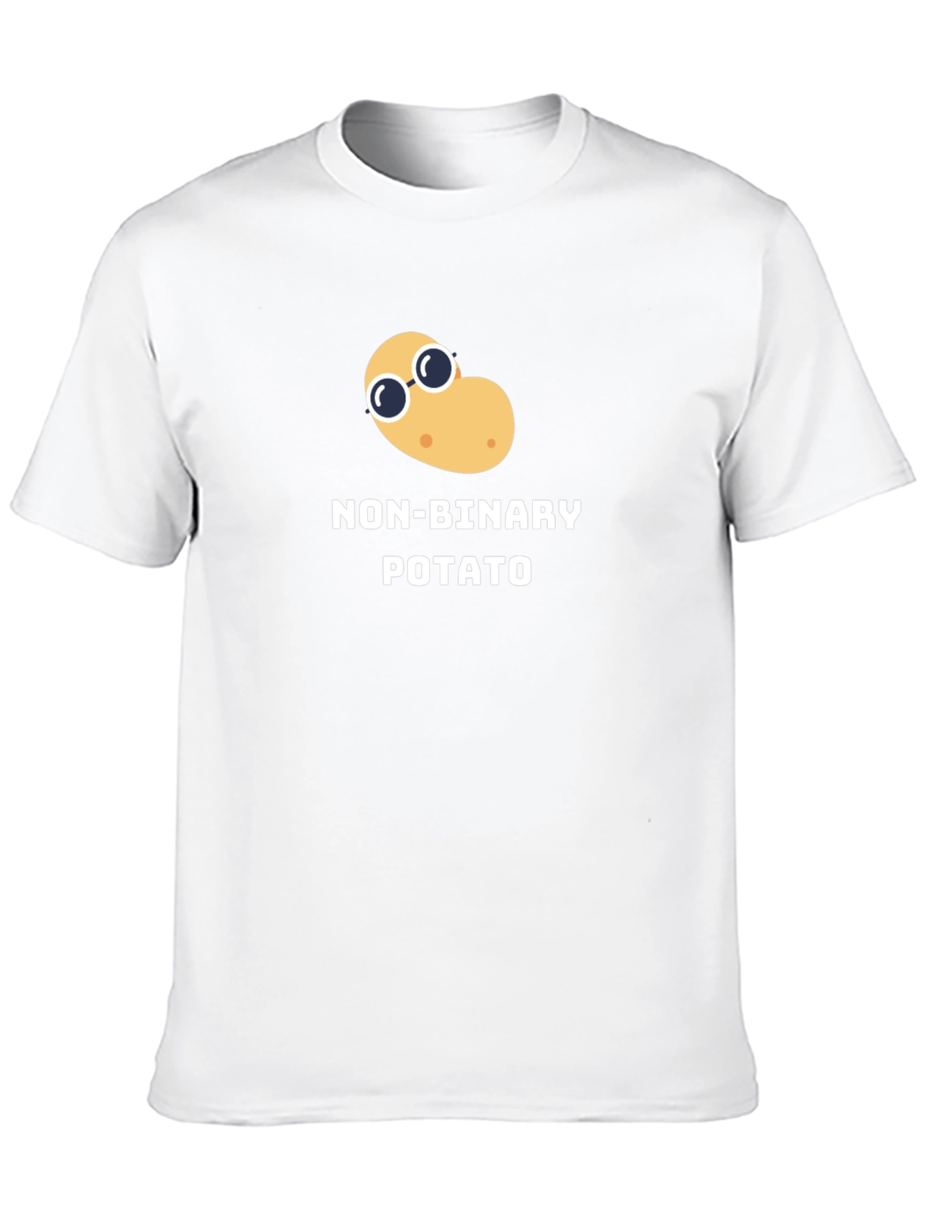 Non-Binary Potato Graphic Tee - Black Unisex T-Shirt