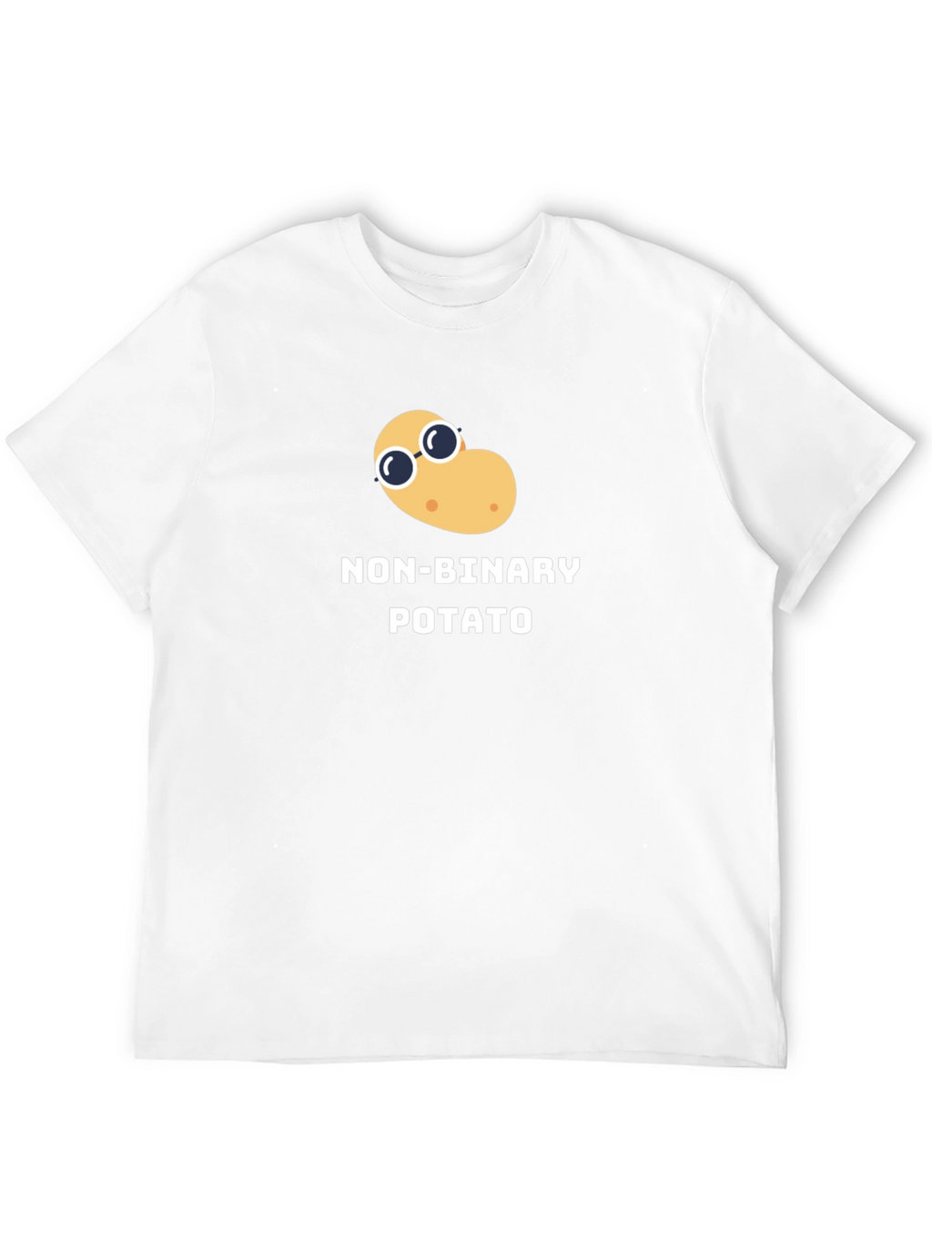 Non-Binary Potato Graphic Tee - Black Unisex T-Shirt