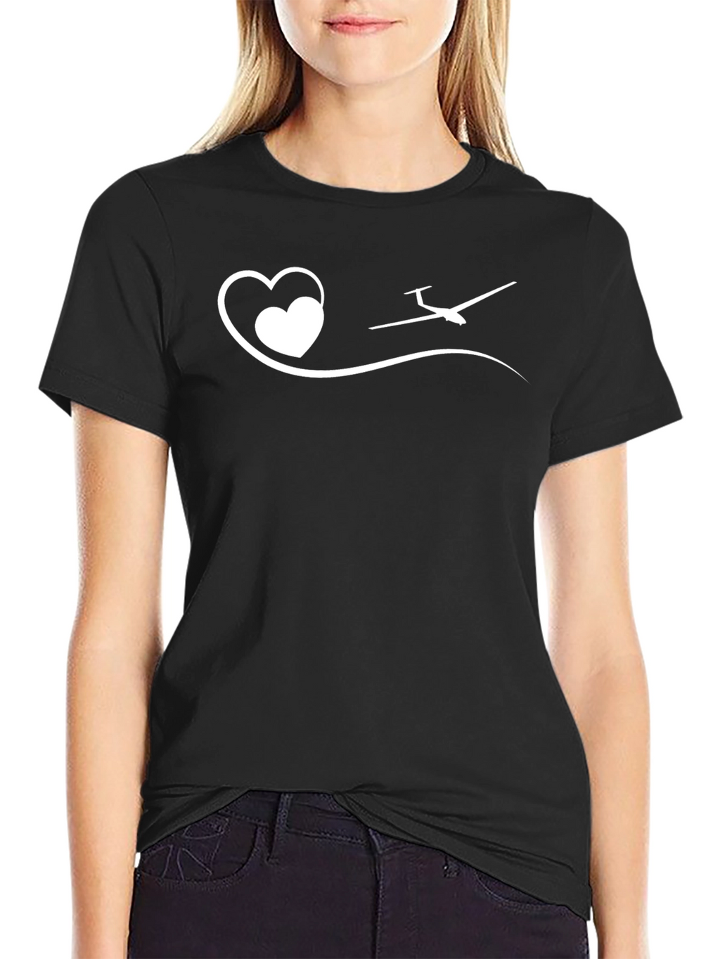 Love Gliding T-Shirt - Black Aviation Tee