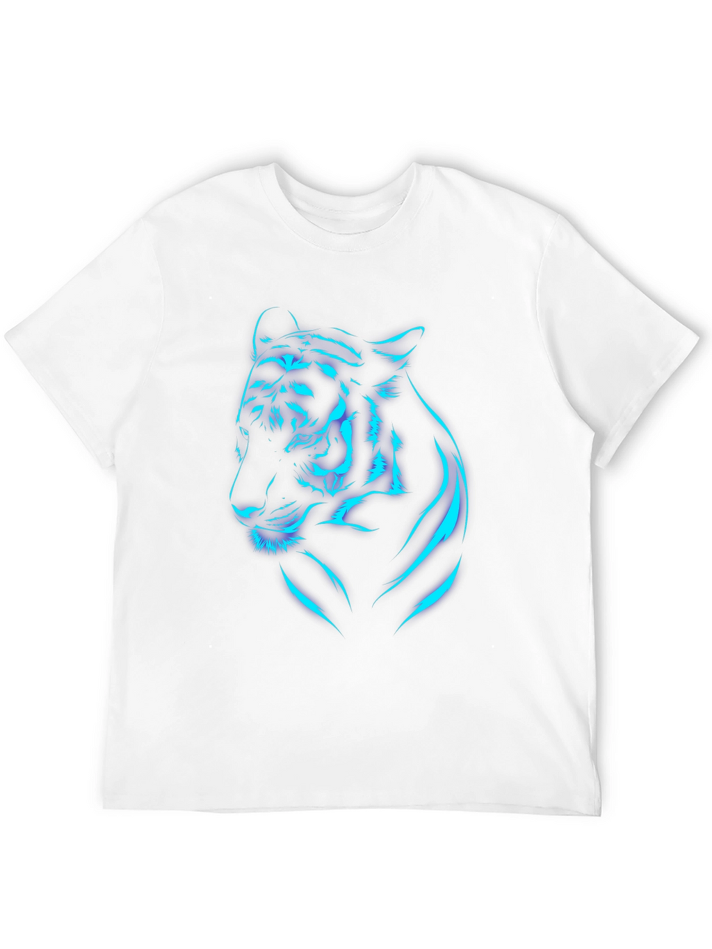 Neon Tiger Graphic T-Shirt - Black