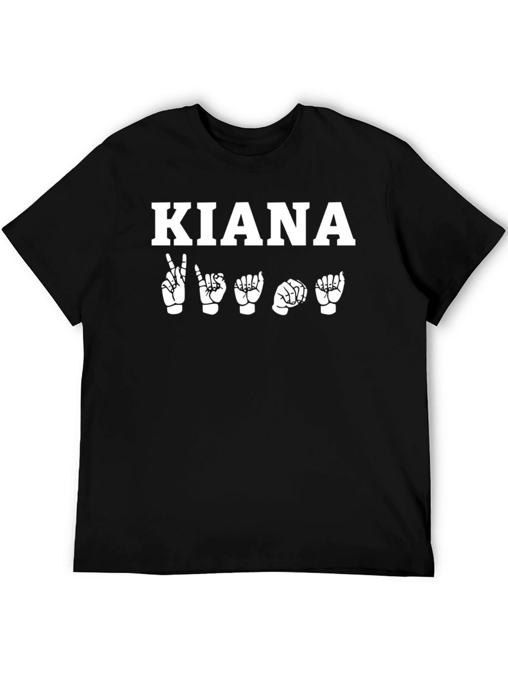 KIANA Sign Language T-Shirt - Black Unisex Tee