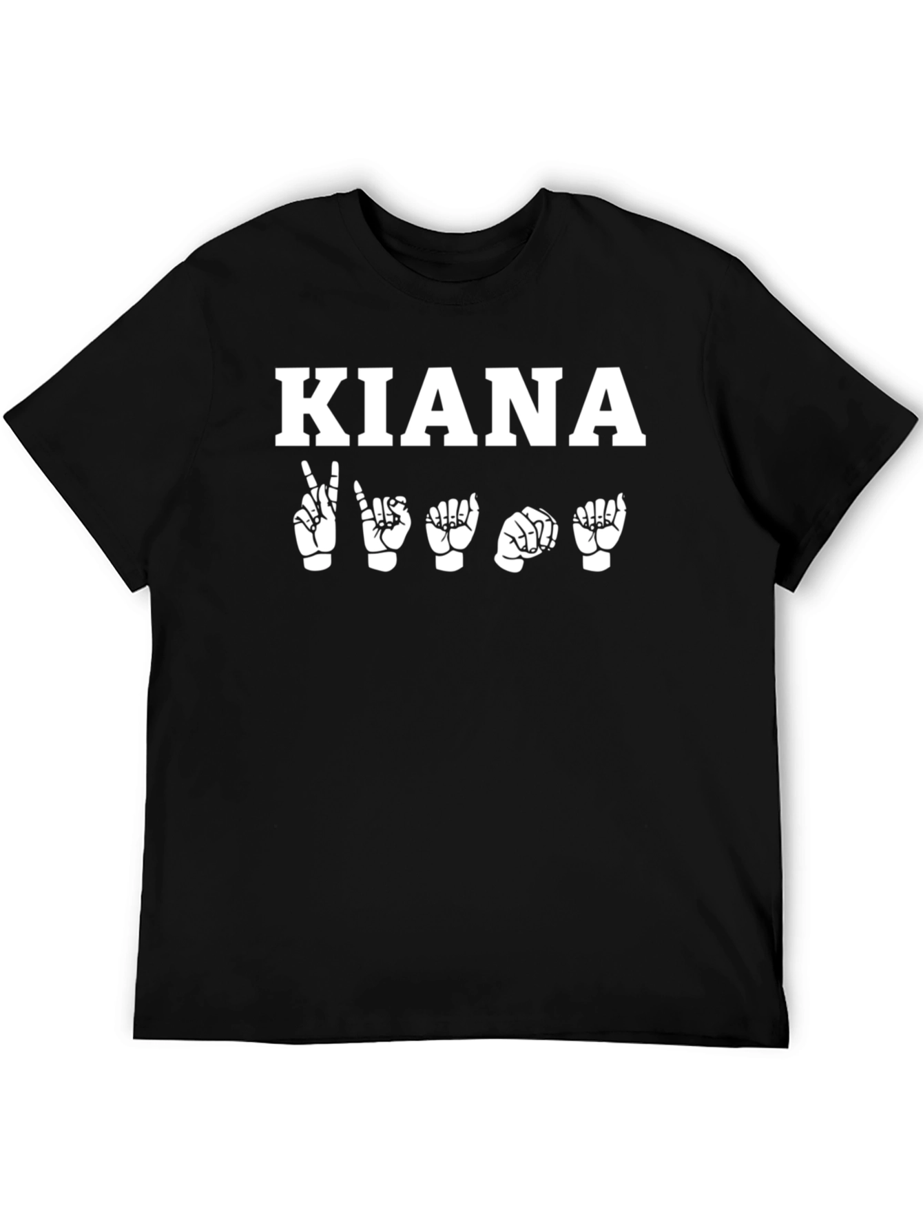 KIANA Sign Language T-Shirt - Black Unisex Tee