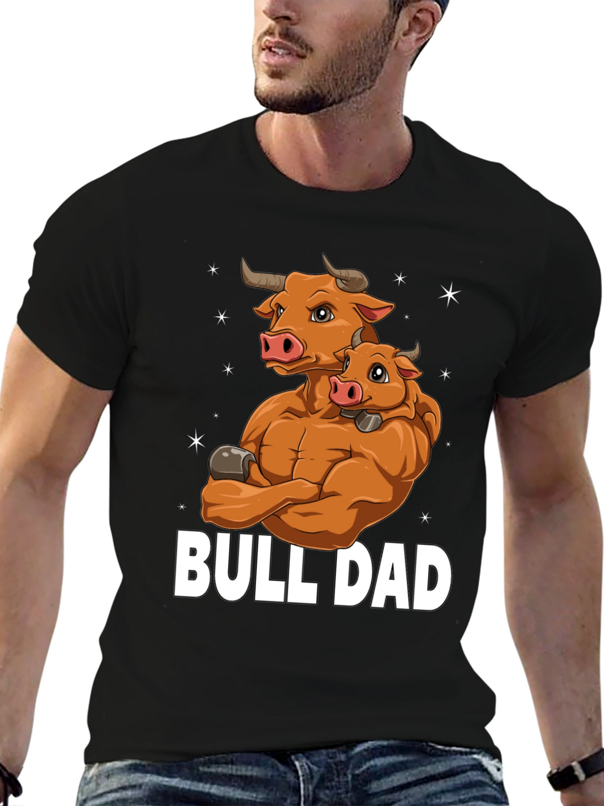 Bull Dad Graphic T-Shirt