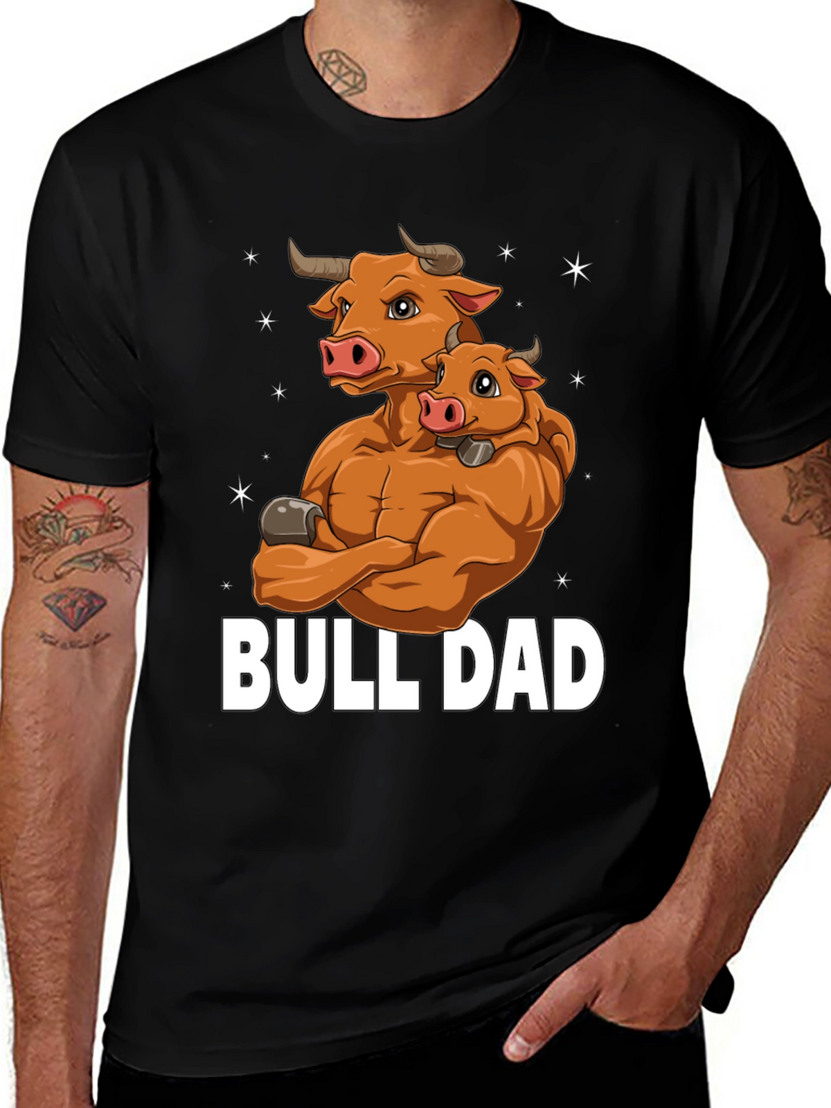 Bull Dad Graphic T-Shirt