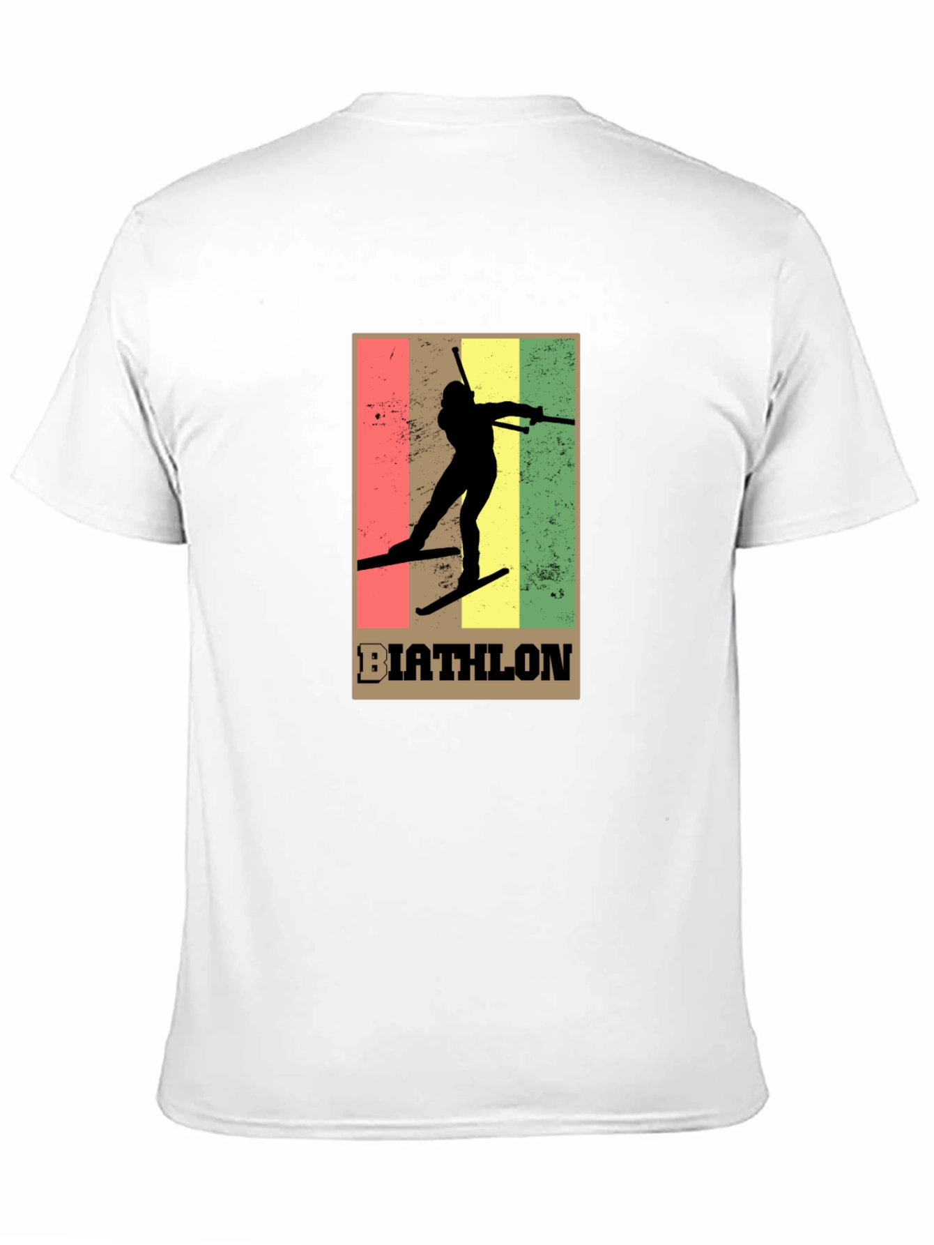 Biathlon Graphic Tee - Retro Style Black T-Shirt