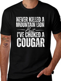 Choked a Cougar Graphic Tee - Funny Novelty T-Shirt