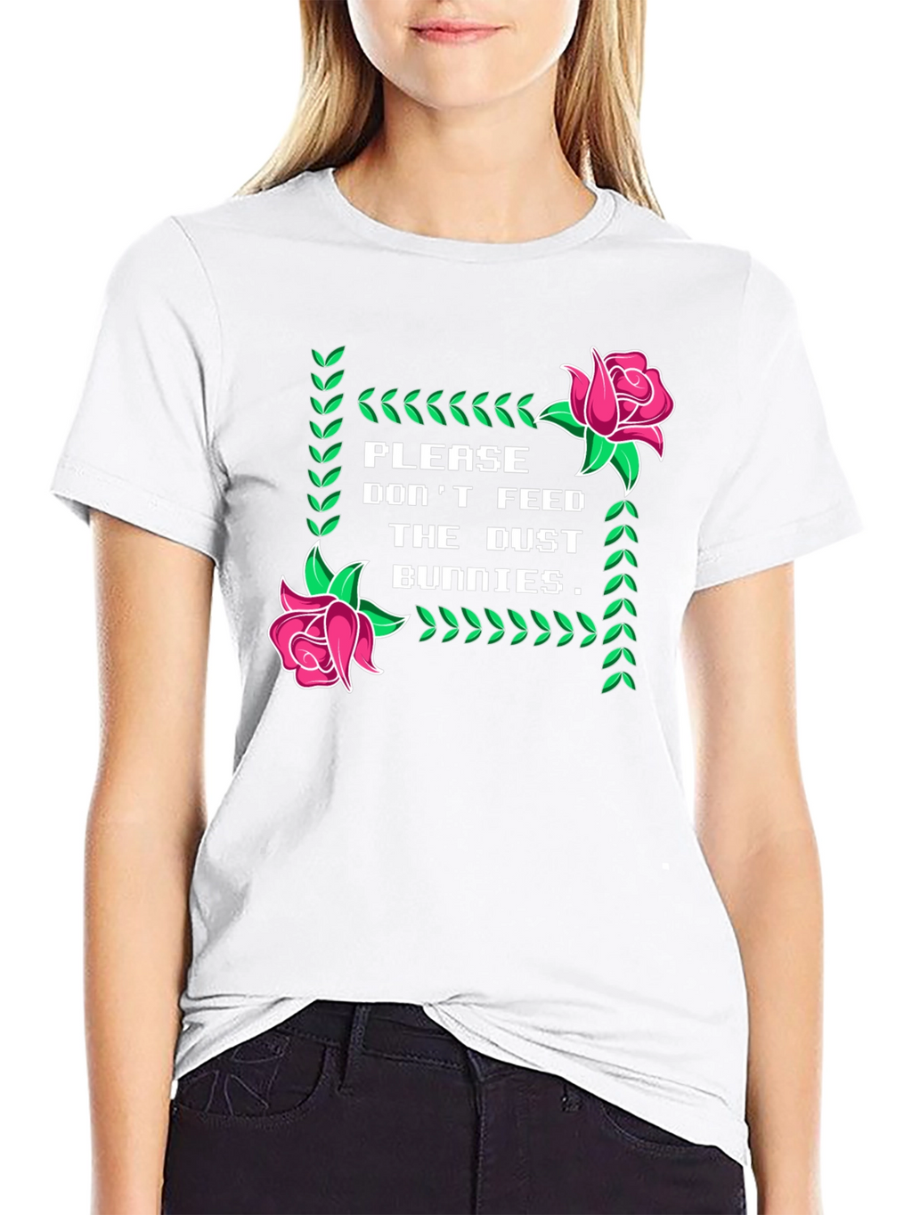 Dust Bunnies Tee - Novelty Graphic Print T-Shirt