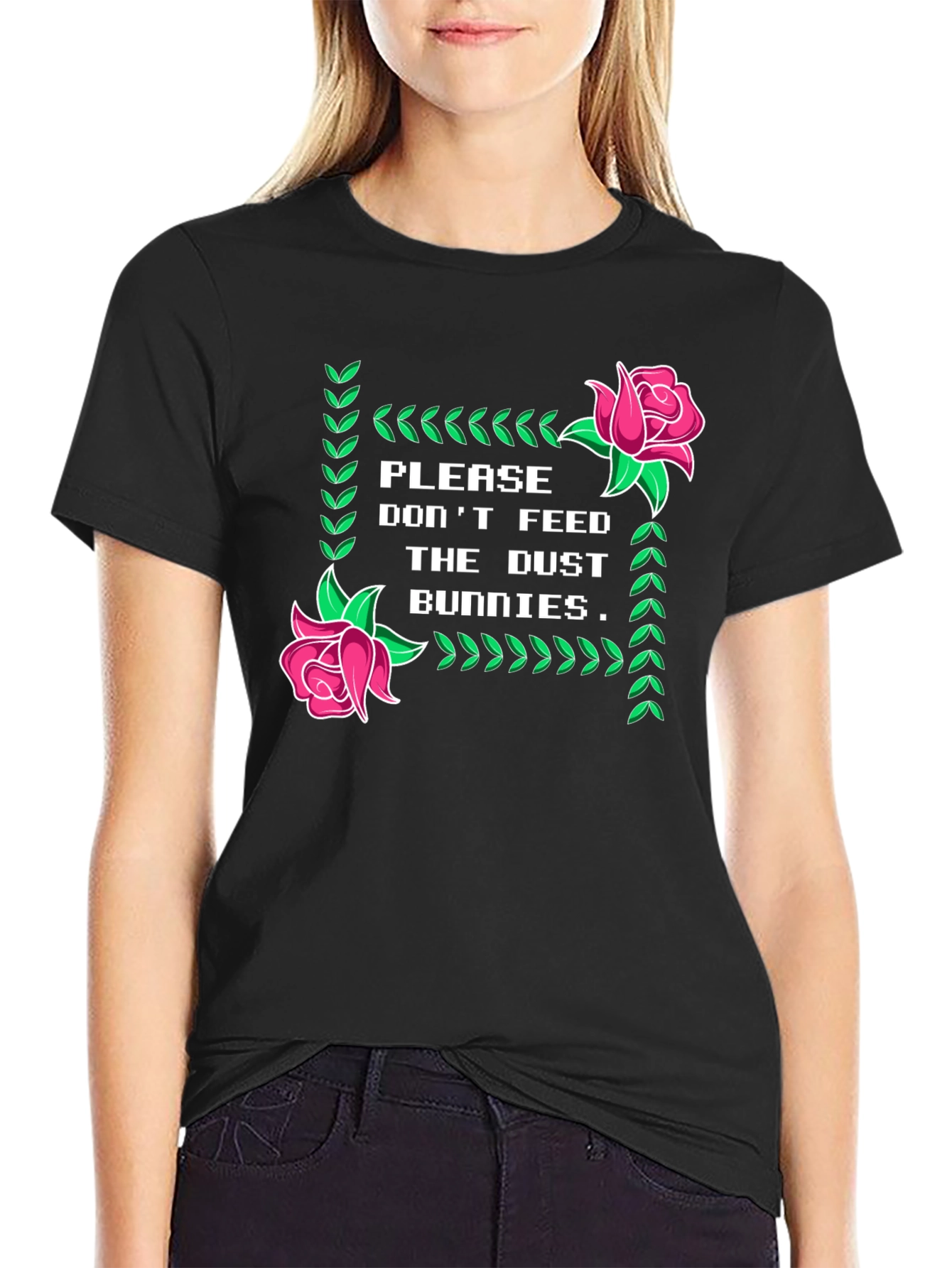 Dust Bunnies Tee - Novelty Graphic Print T-Shirt