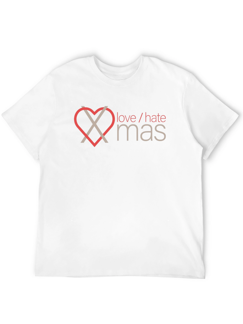 Love/Hate Christmas Graphic Tee - Black