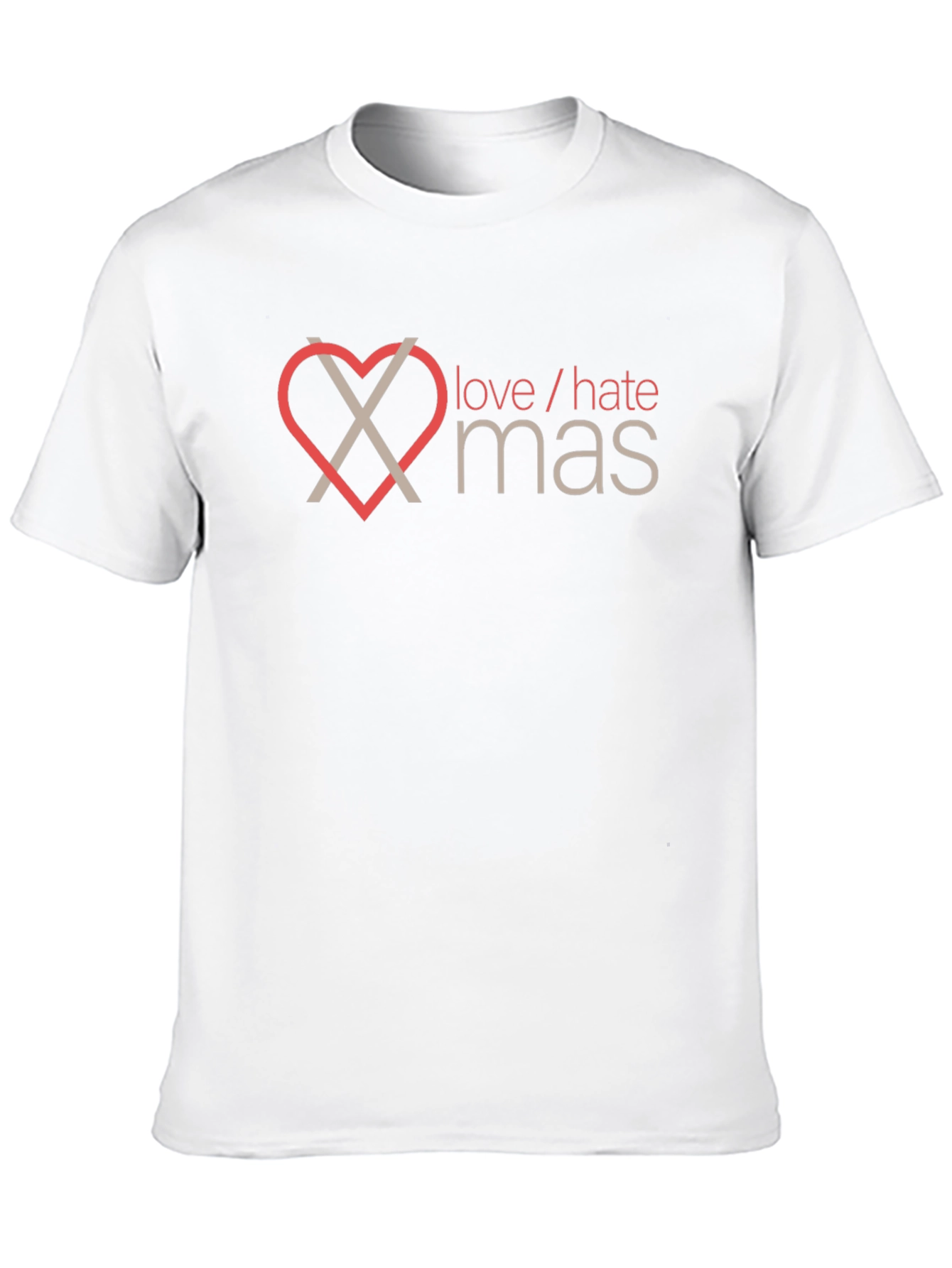 Love/Hate Christmas Graphic Tee - Black