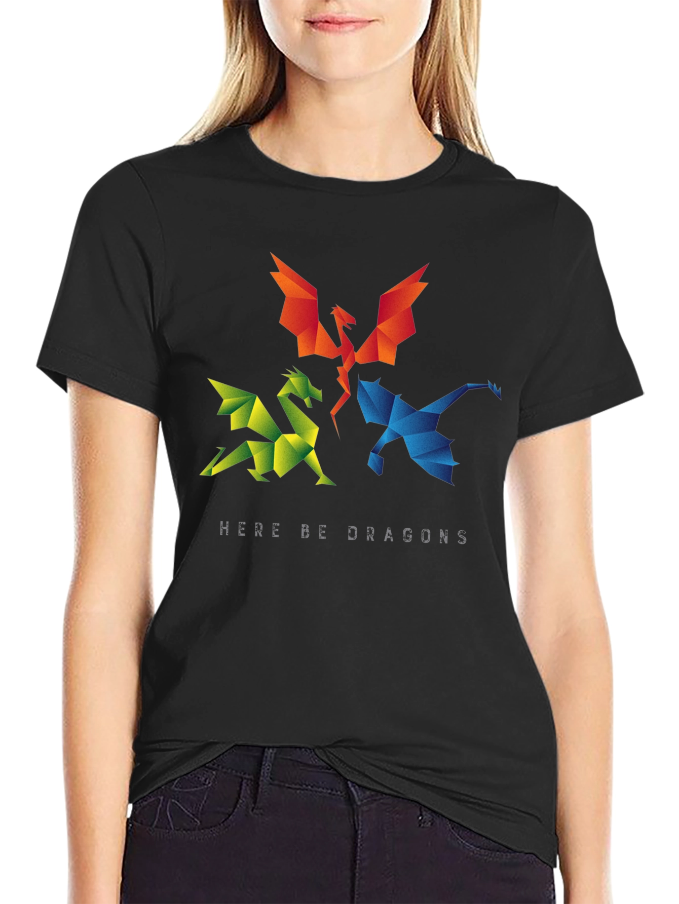 Geometric Dragon T-Shirt - Here Be Dragons!
