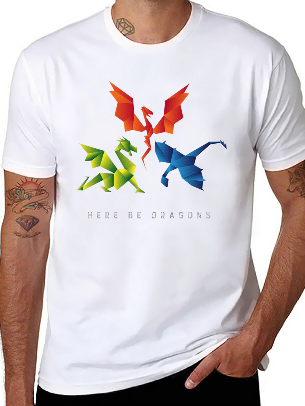 Geometric Dragon T-Shirt - Here Be Dragons!