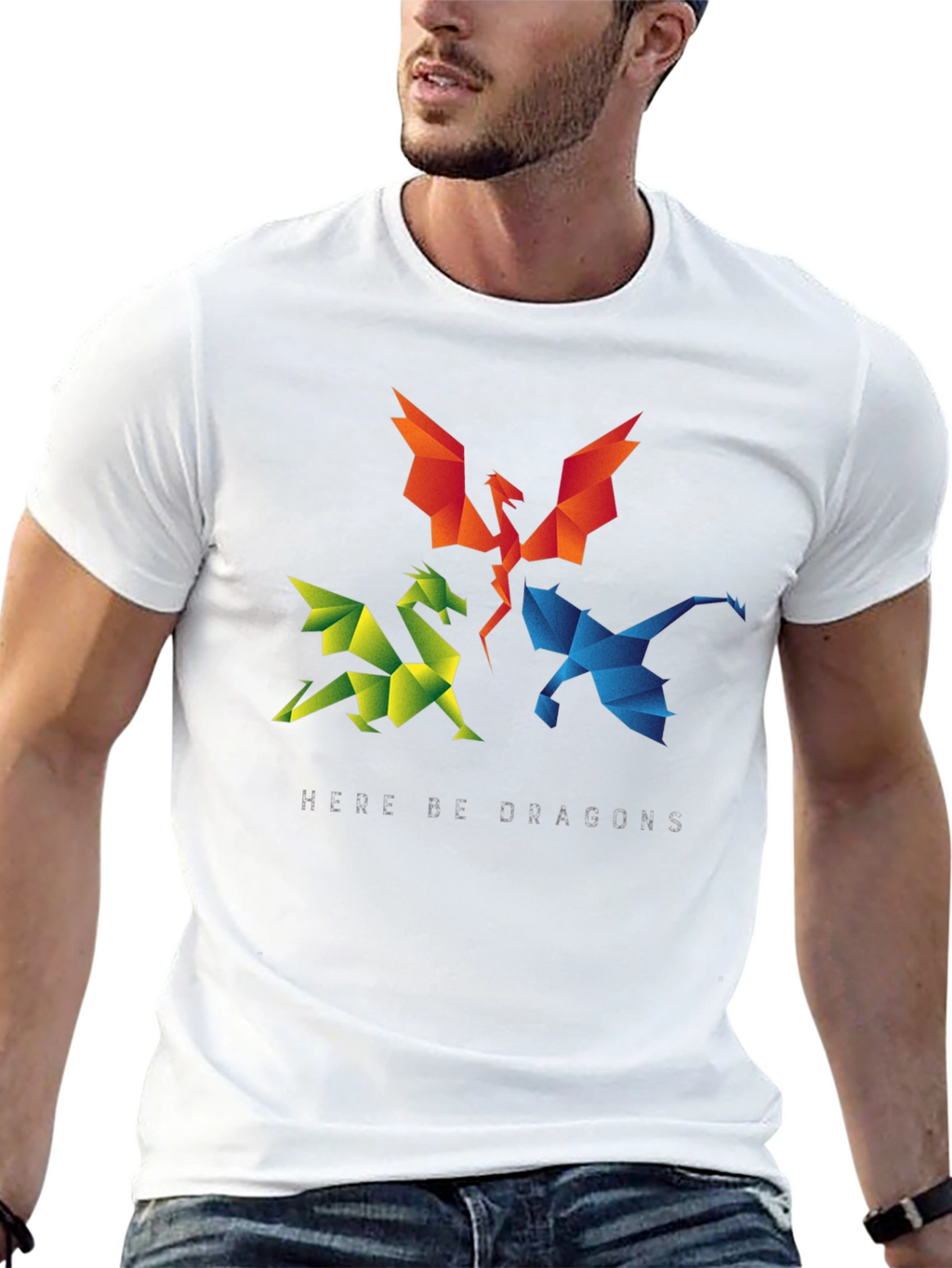 Geometric Dragon T-Shirt - Here Be Dragons!