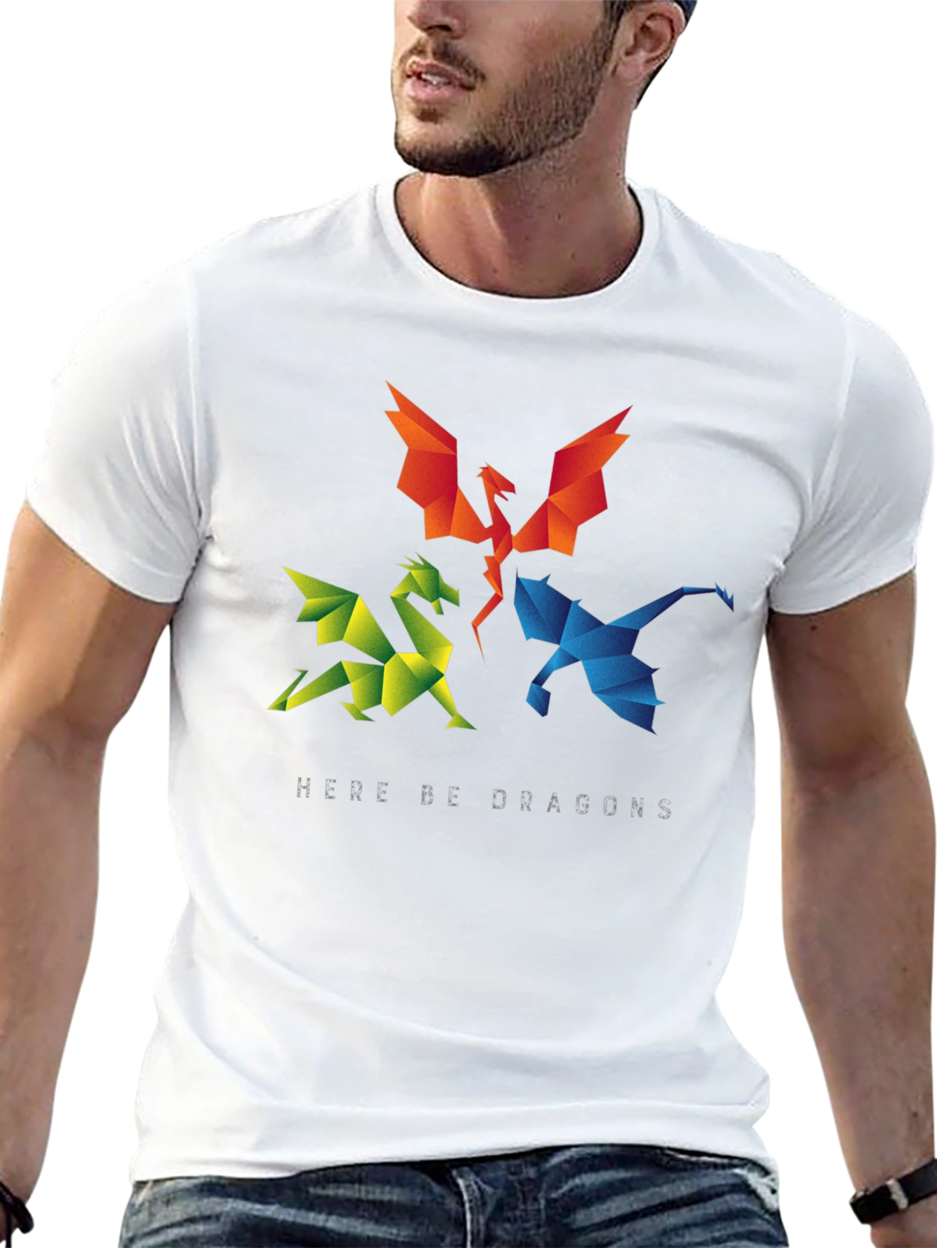 Geometric Dragon T-Shirt - Here Be Dragons!